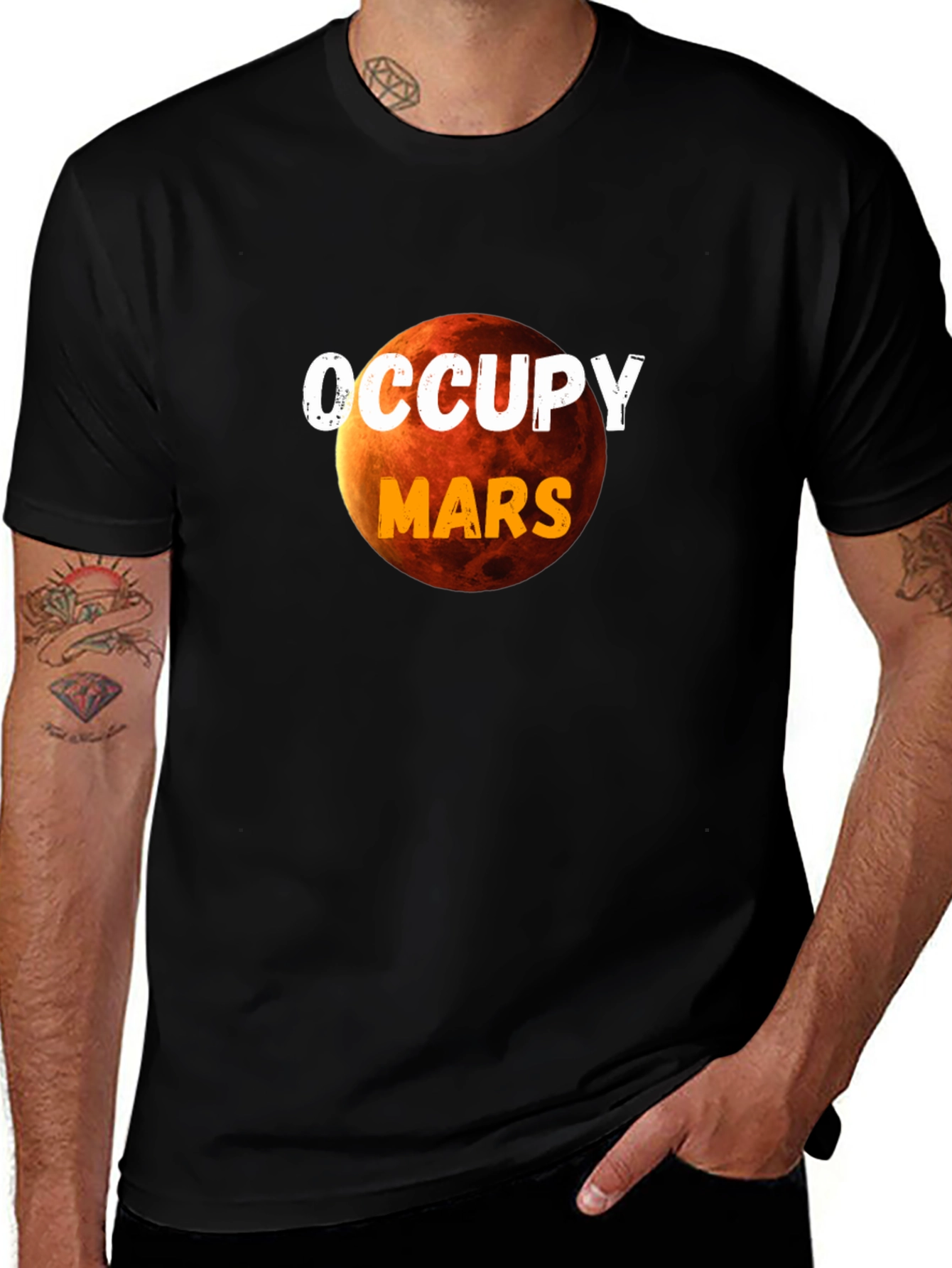 Occupy Mars Graphic T-Shirt - Space Exploration Tee