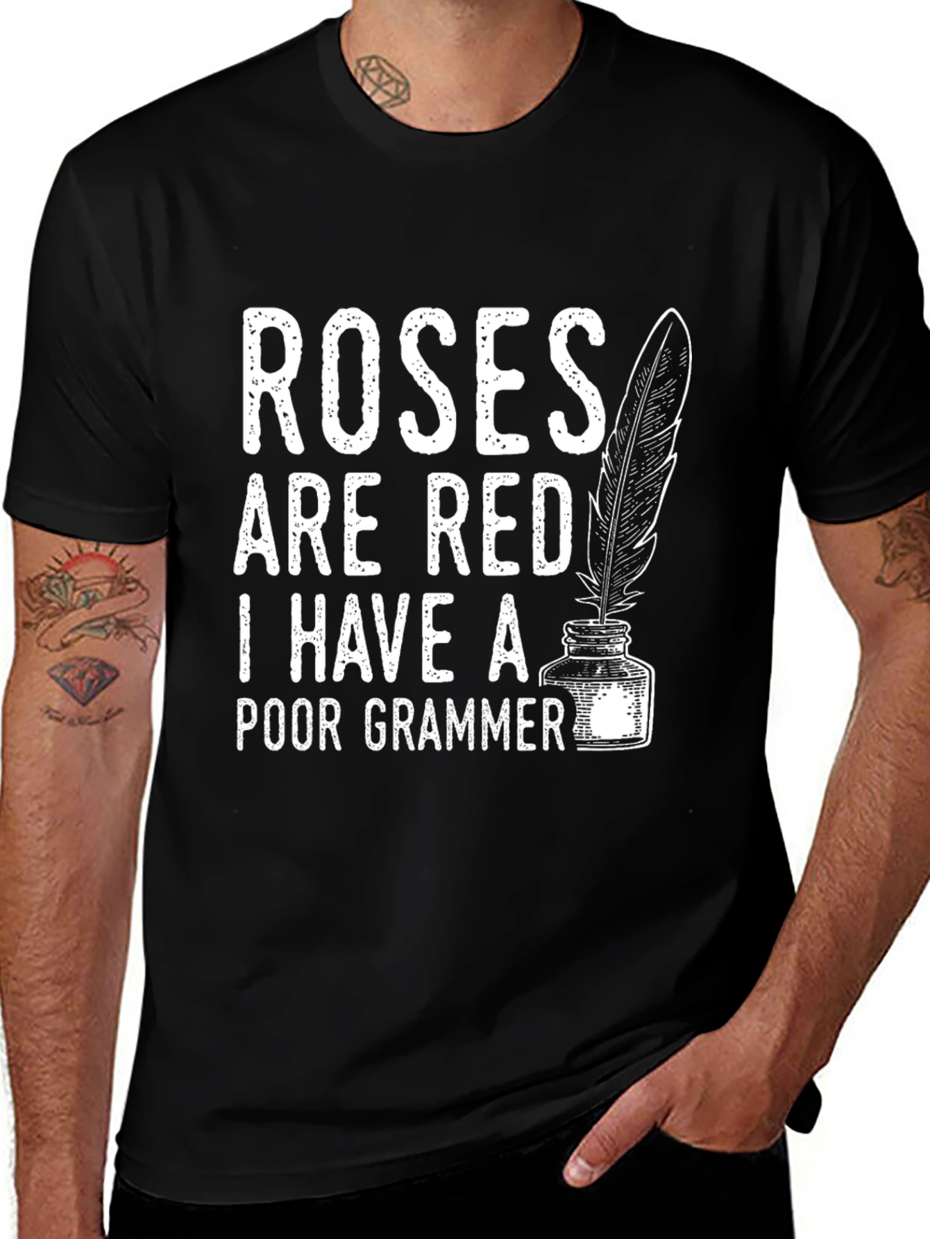 Variant 12 of Roses Are Red Poor Grammer T-Shirt