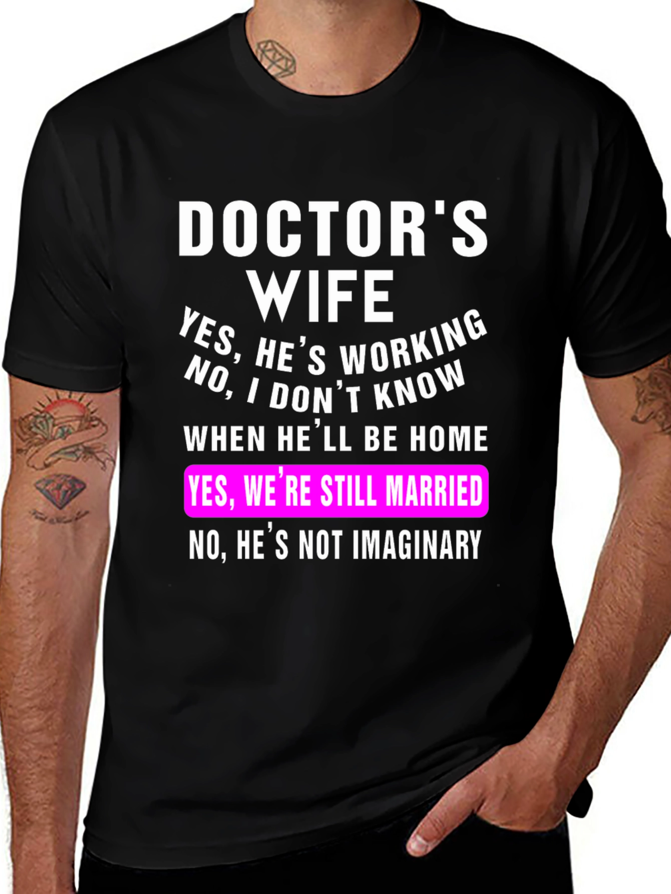 Variant 24 of Doctor's Wife T-Shirt Funny Sarcastic Tee