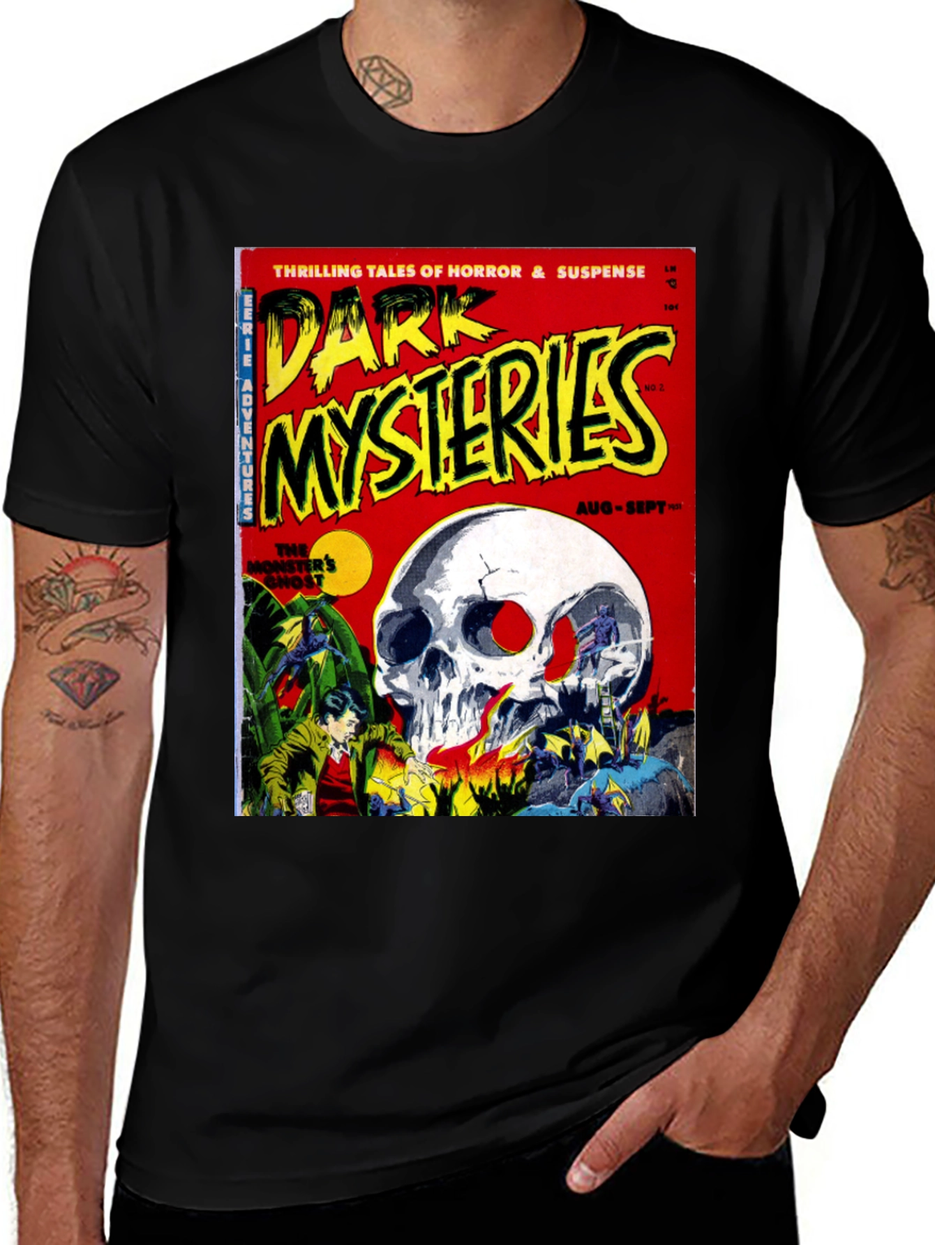 Variant 24 of Dark Mysteries Comic Book Cover Graphic T-Shirt