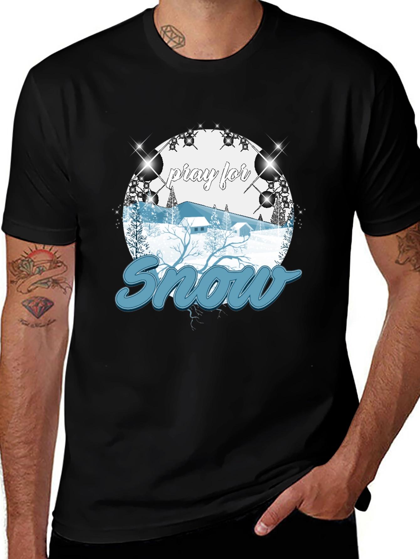 Pray For Snow T-Shirt Winter Holiday Apparel
