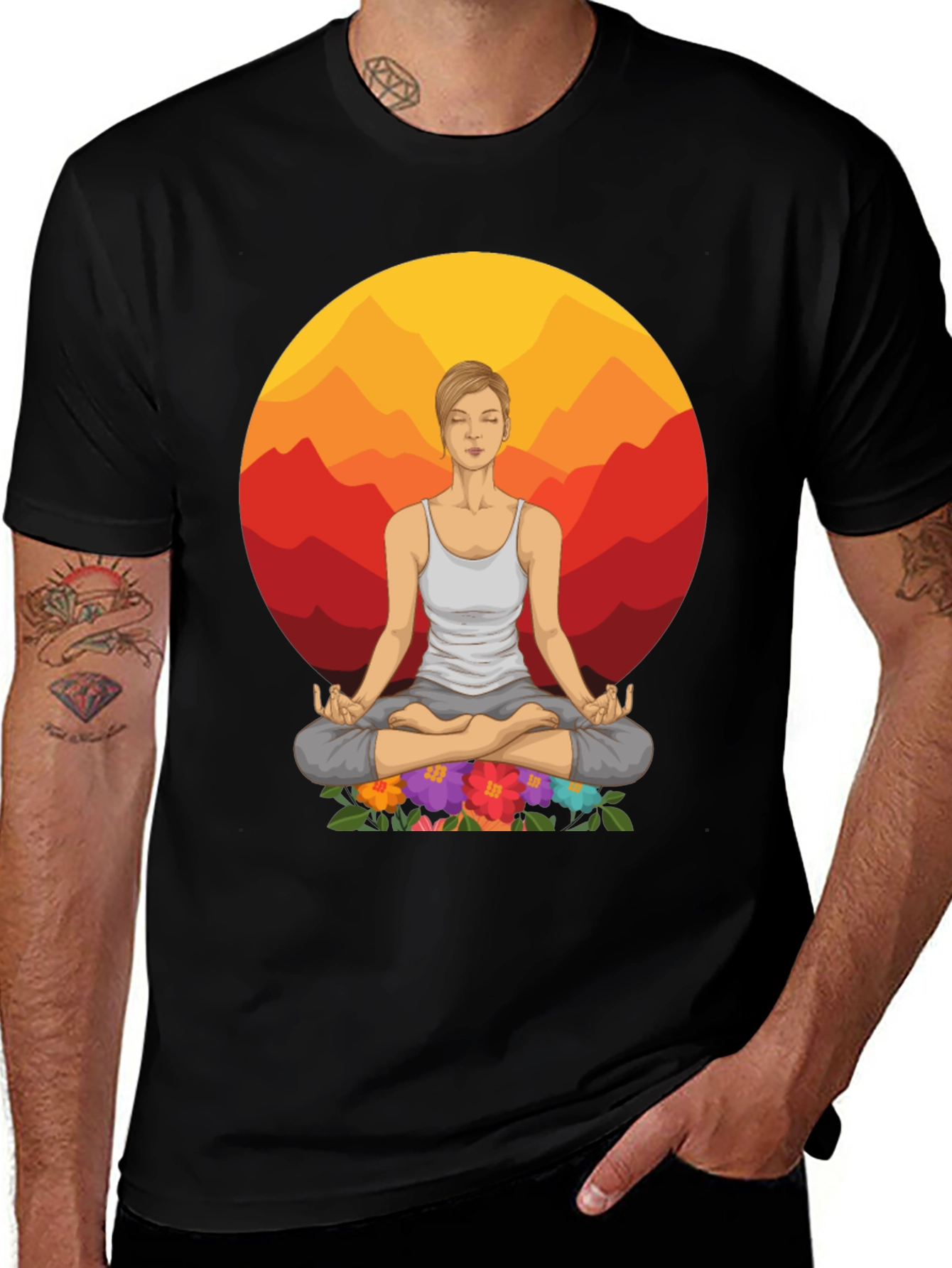 Variant 10 of Yoga Meditation Graphic T-Shirt - Zen Vibes