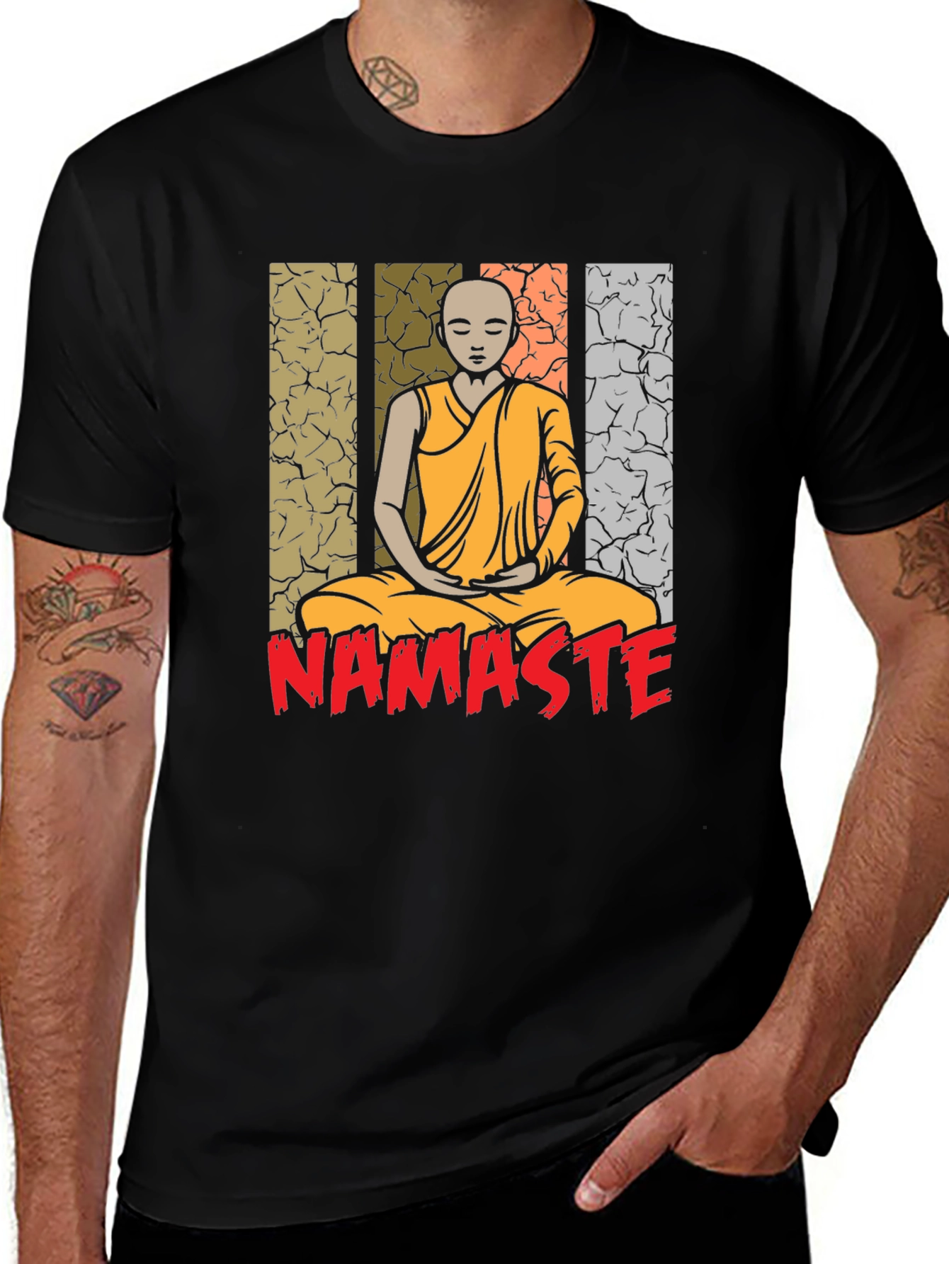 Namaste Buddha Graphic Tee - Meditate in Style!