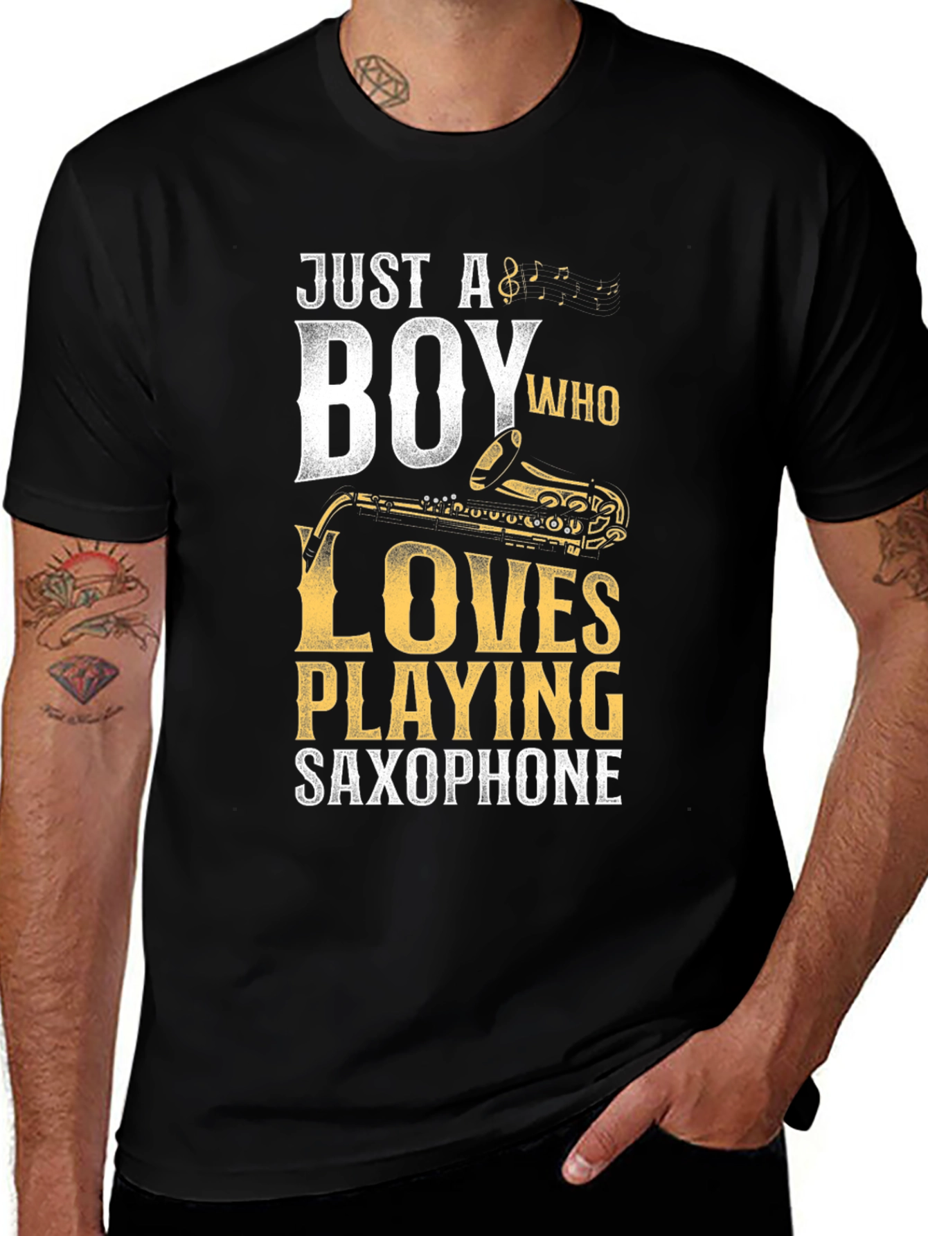 Variant 5 of Boy Who Loves Playing Saxophone T-Shirt