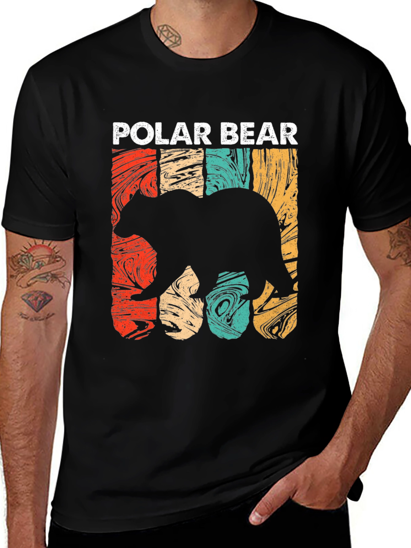 Variant 29 of Retro Polar Bear Graphic Tee