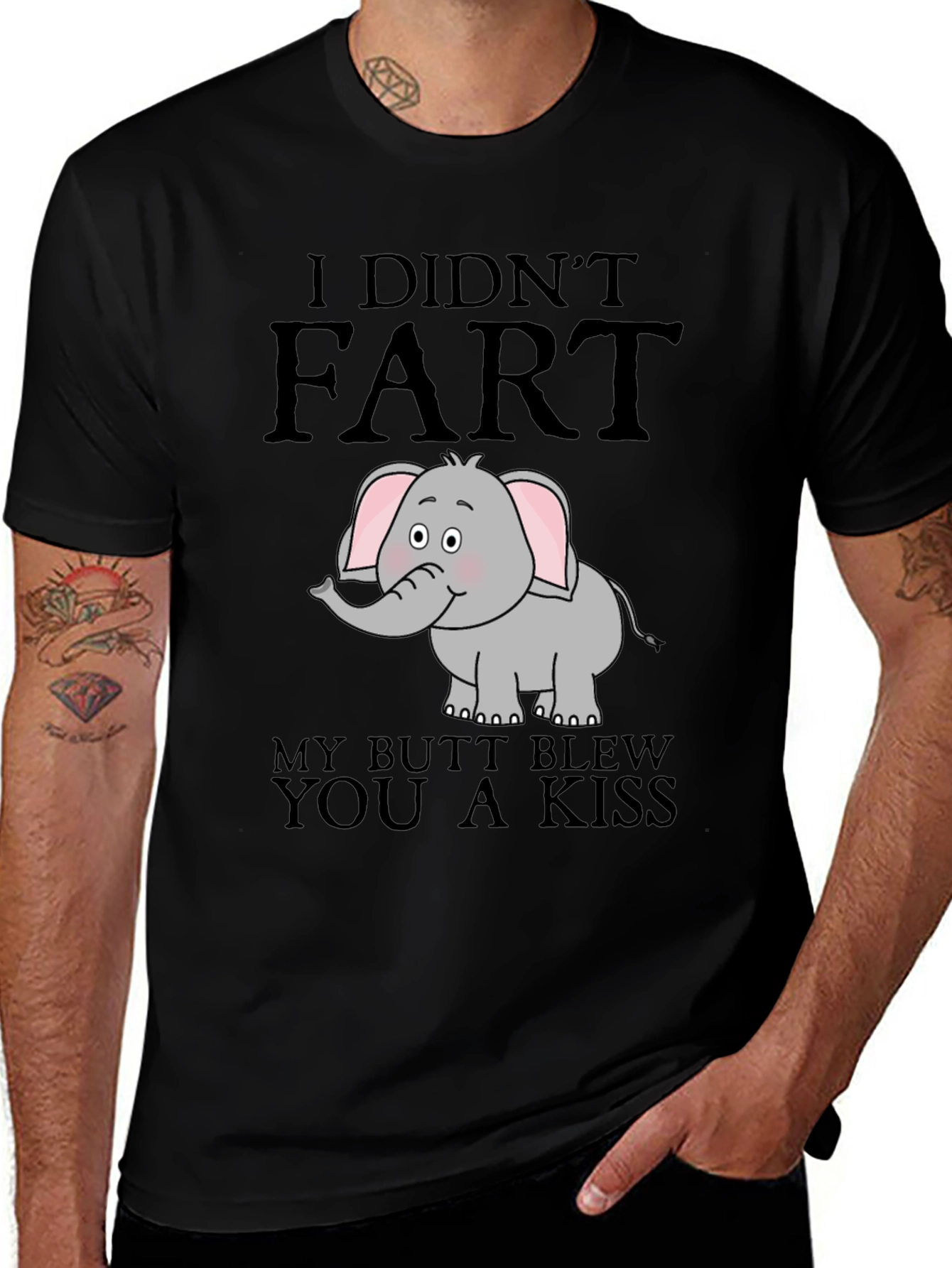 Variant 9 of I Didn't Fart Elephant Graphic T-Shirt