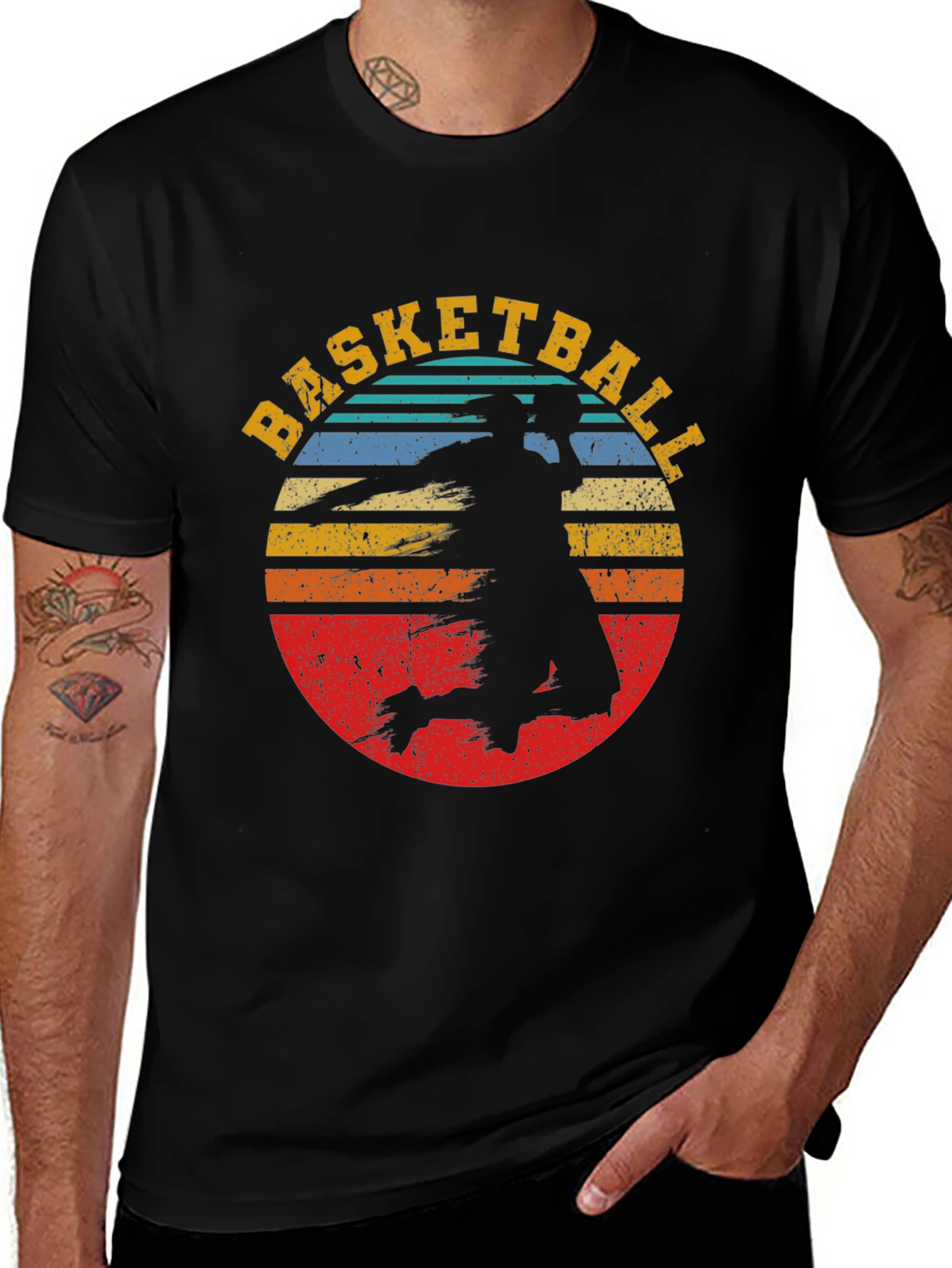 Variant 14 of Vintage Basketball Player T-Shirt