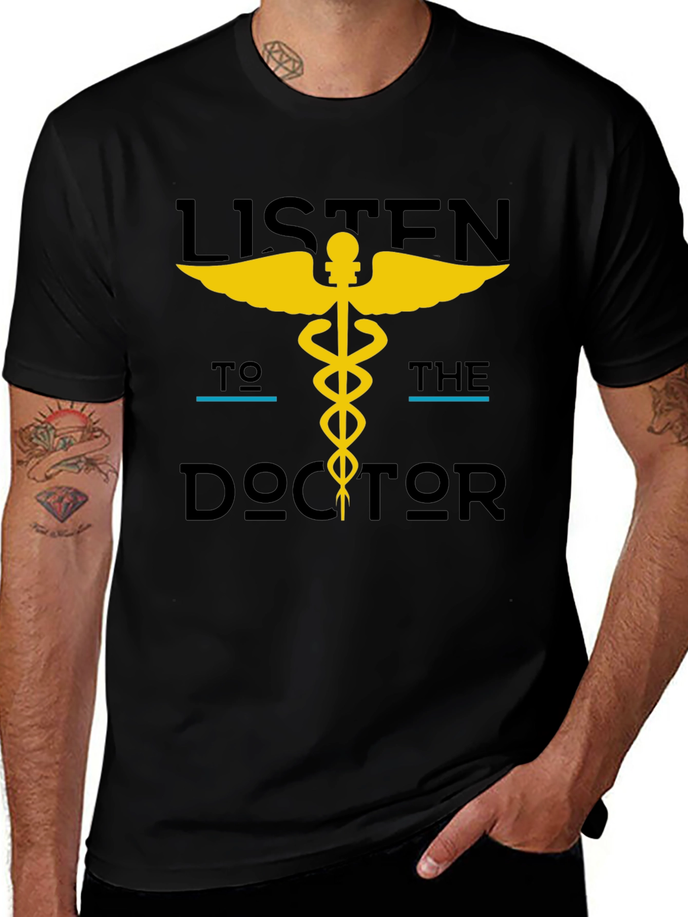 Variant 17 of Listen to the Doctor Graphic Tee - Medical Humor Shirt