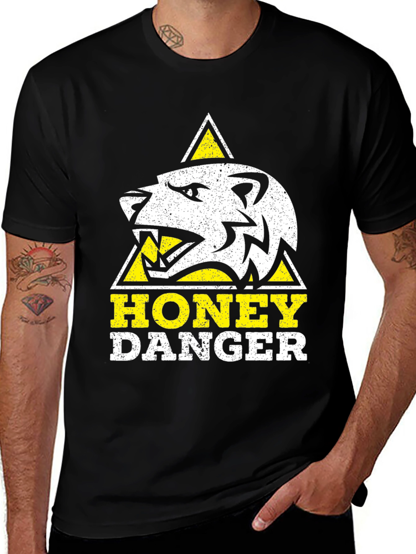 Variant 10 of Honey Badger Danger T-Shirt - Fierce Animal Graphic Tee