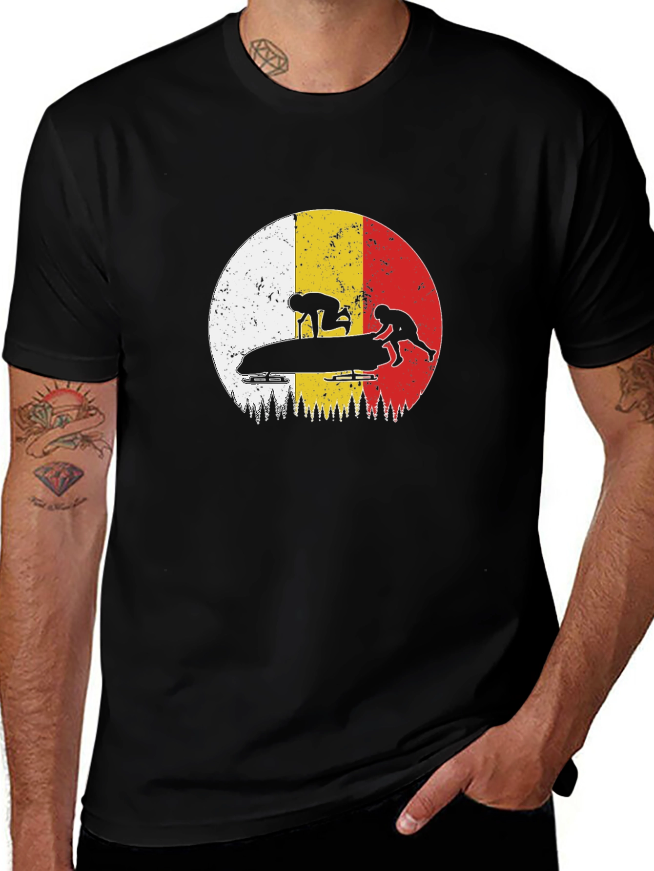 Variant 21 of Retro Bobsled T-Shirt - Vintage Olympic Style