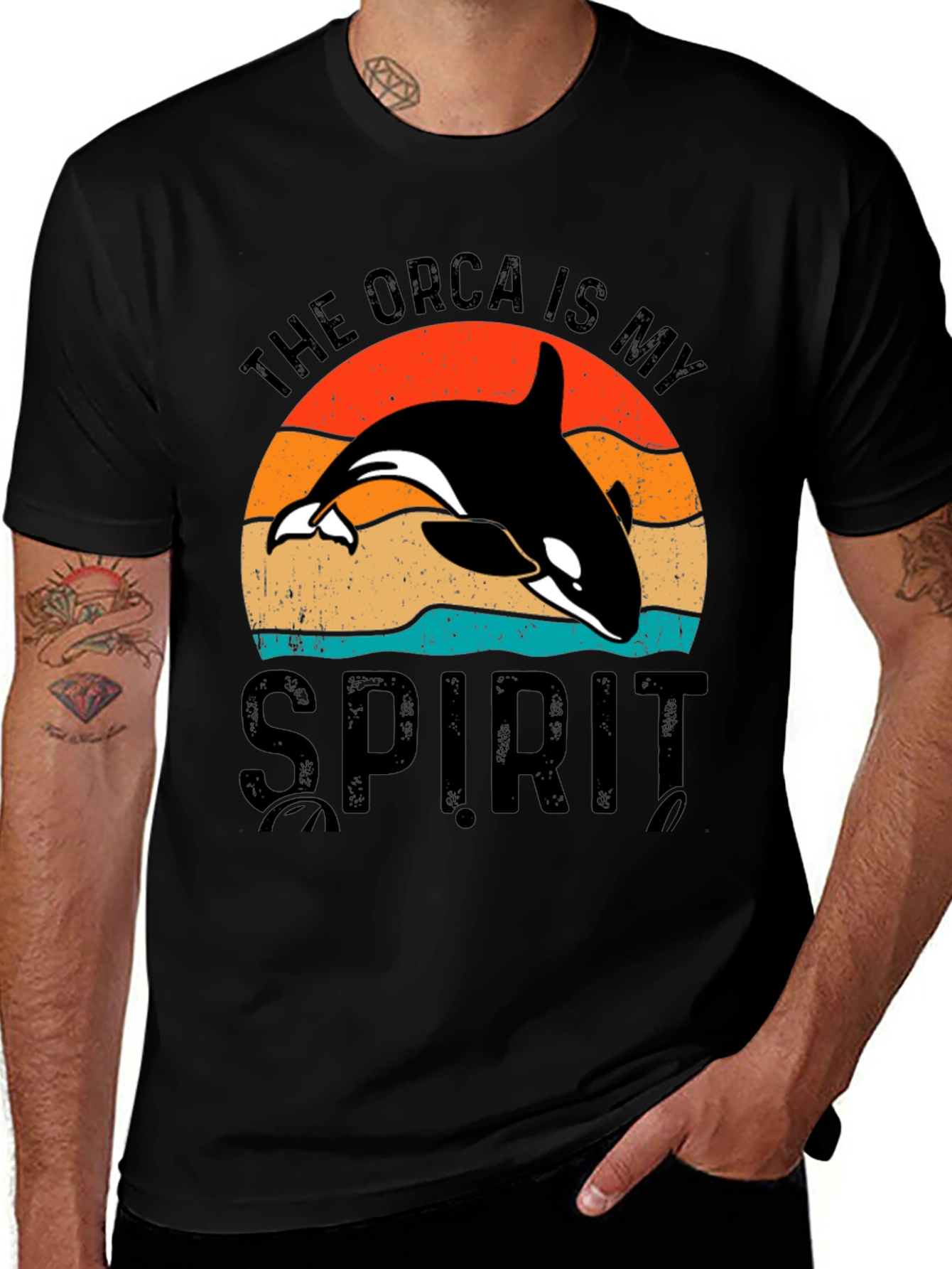 Variant 12 of Orca Spirit T-Shirt - Vintage Design