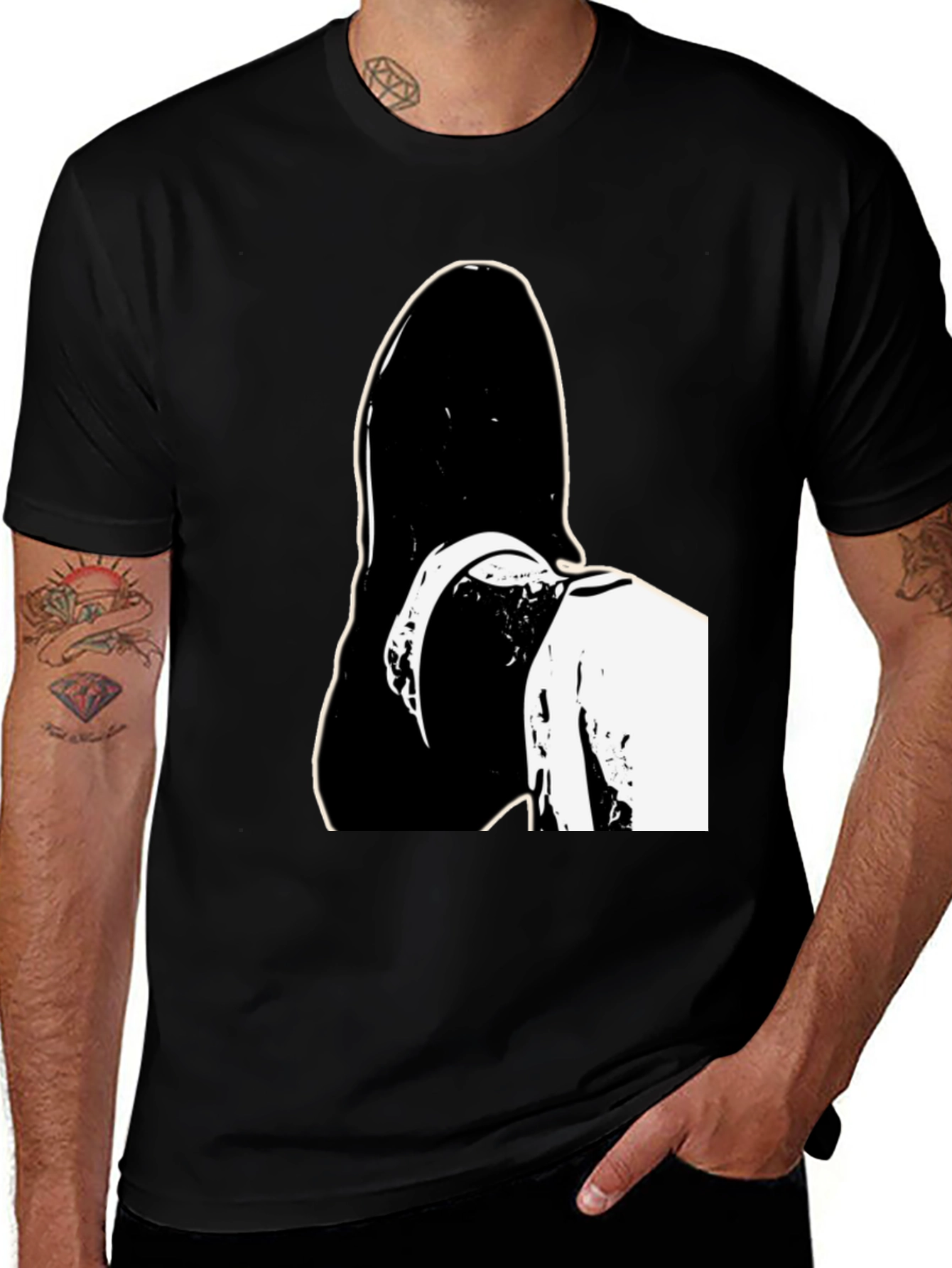 Variant 9 of Silhouette Graphic Black T-Shirt