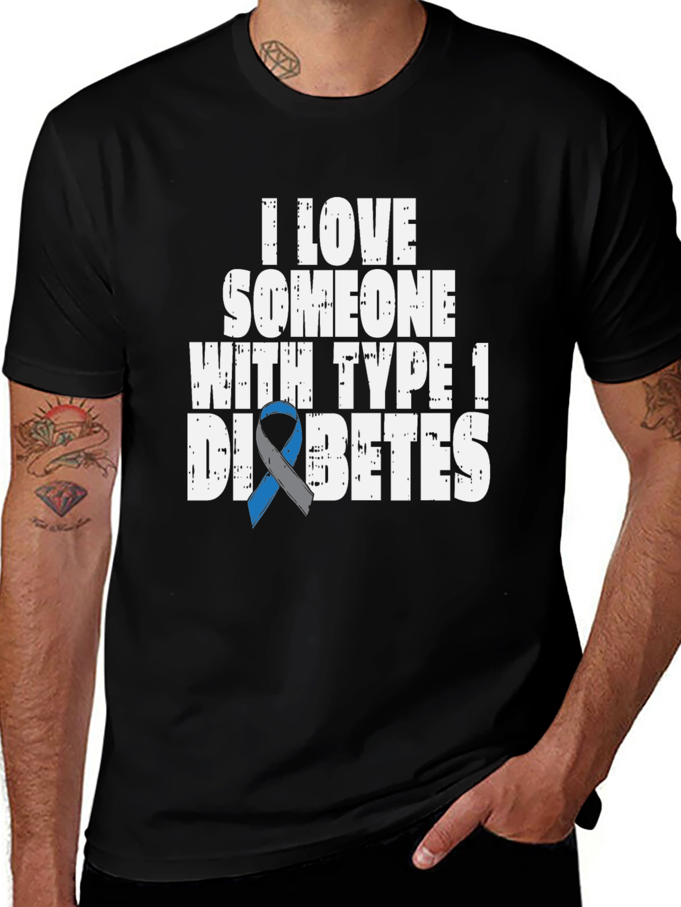 Variant 17 of I Love Someone With Type 1 Diabetes T-Shirt