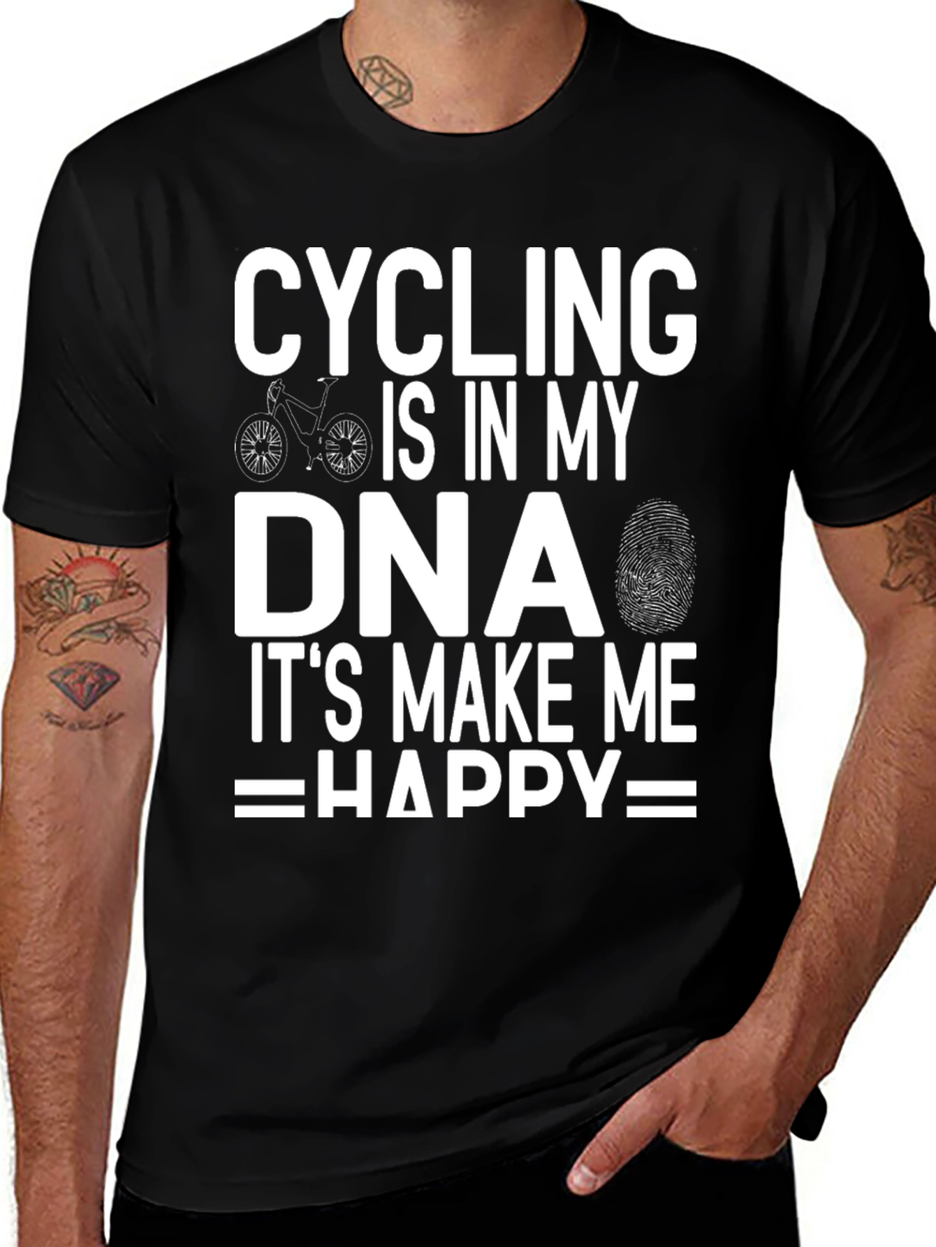 Variant 26 of Cycling DNA T-Shirt - Ride Happy!