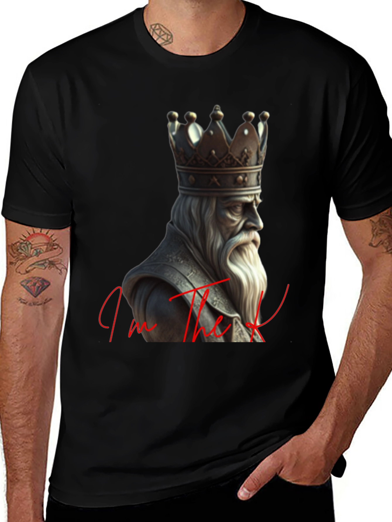 Variant 21 of I'm The King Black Graphic Tee