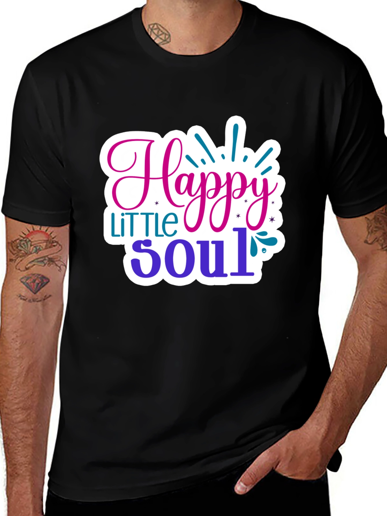 Variant 22 of Happy Little Soul Black T-Shirt