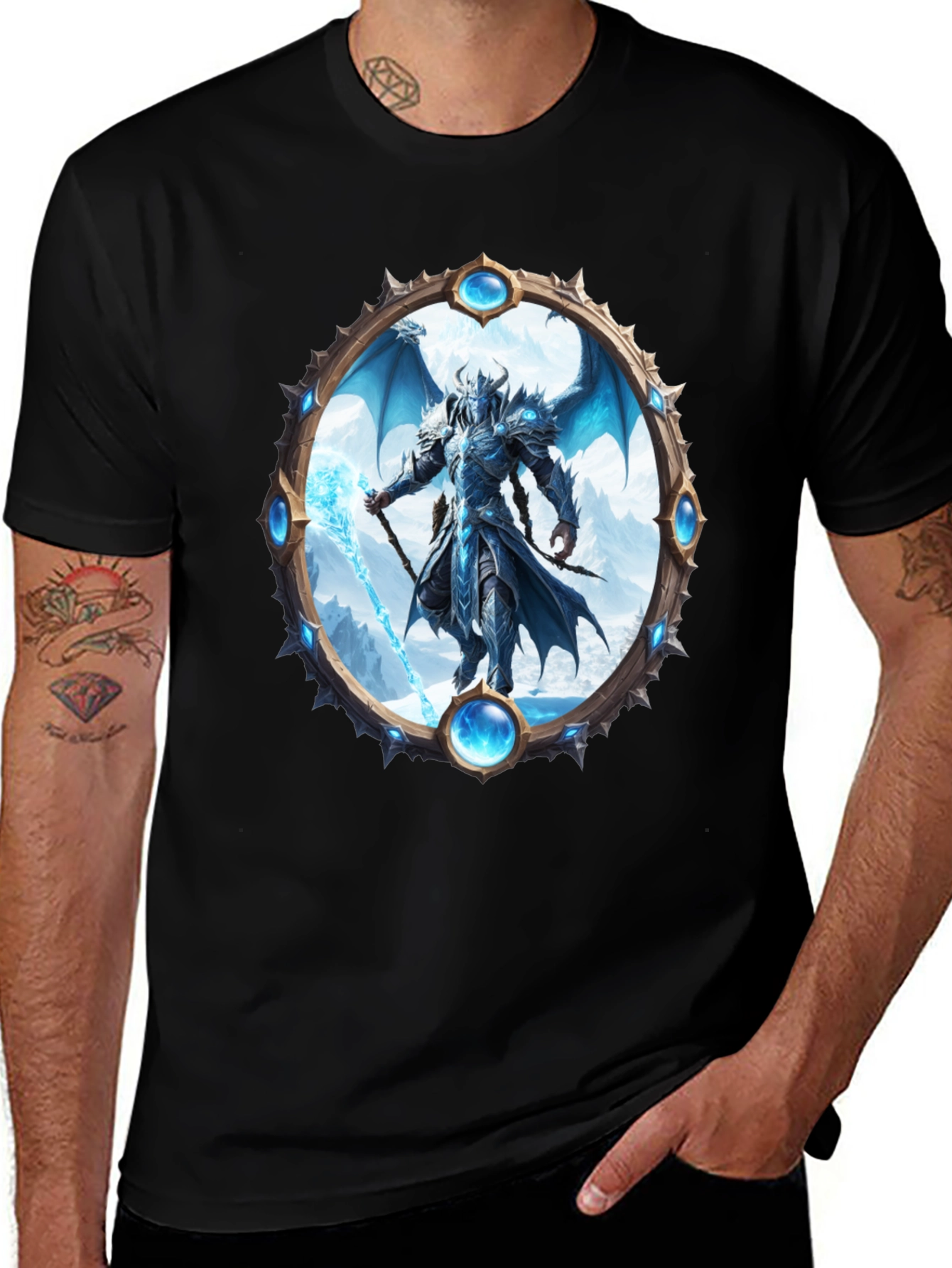 Black Dragon Knight Graphic Tee main image