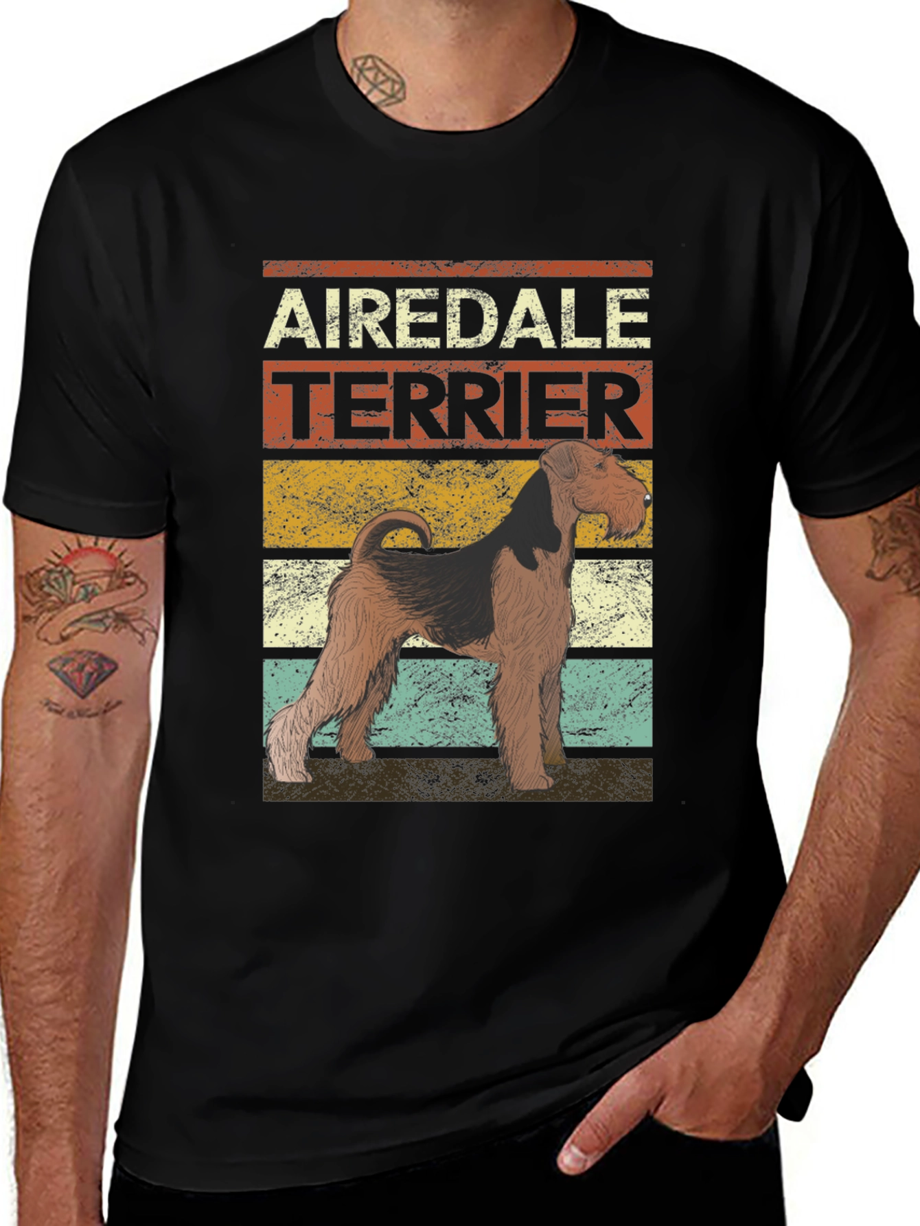 Airedale Terrier Retro T-Shirt | Dog Lover Tee