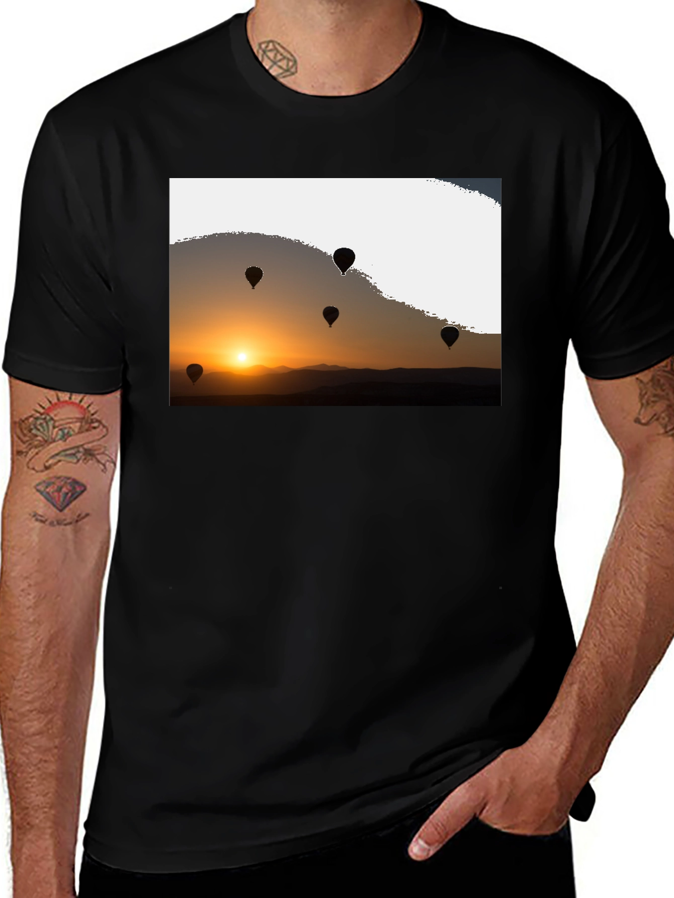 Variant 30 of Sunset Balloon Ride Tee