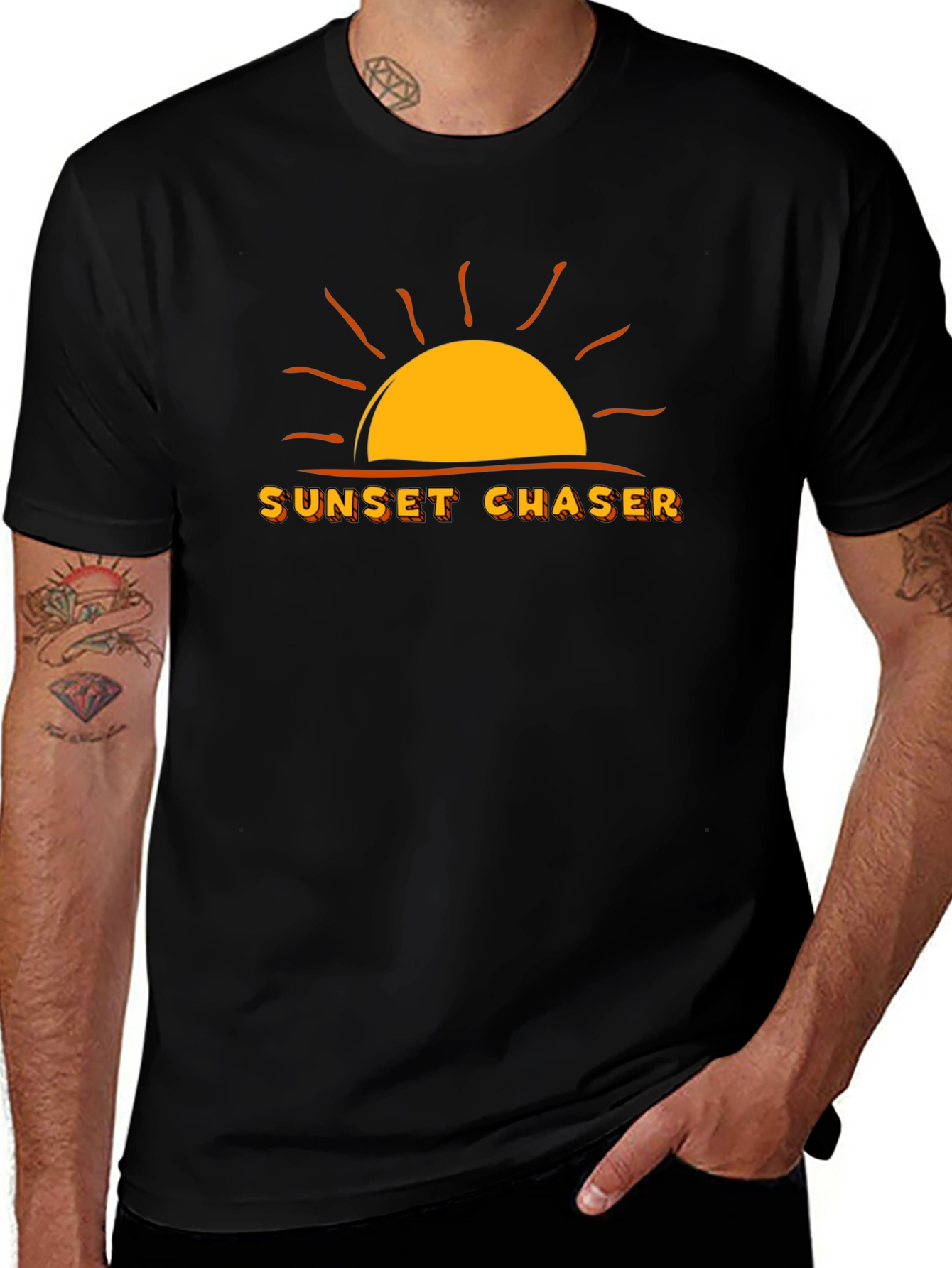 Variant 5 of Sunset Chaser Graphic Tee - Black