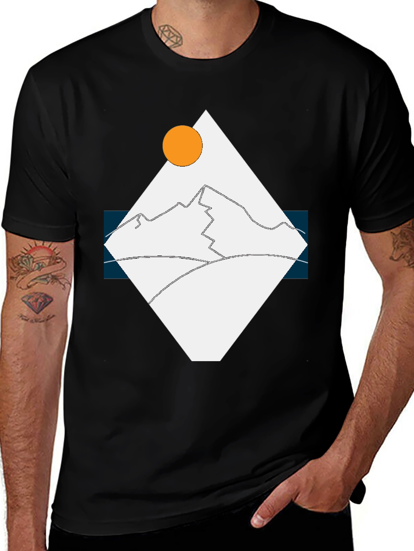 Variant 22 of Geometric Mountain T-Shirt