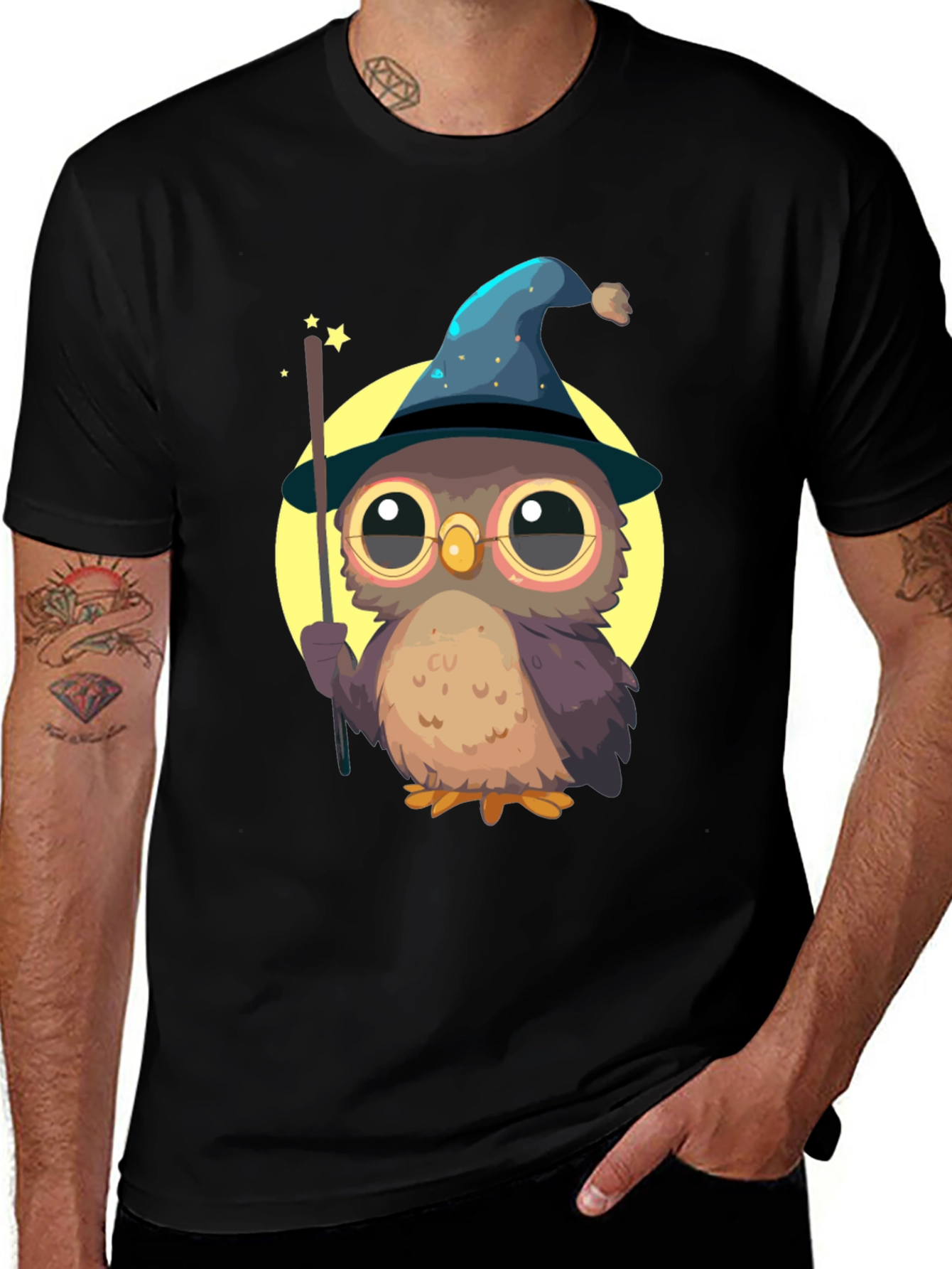 Variant 22 of Wizard Owl T-Shirt - Cute & Quirky Tee for Magic Lovers
