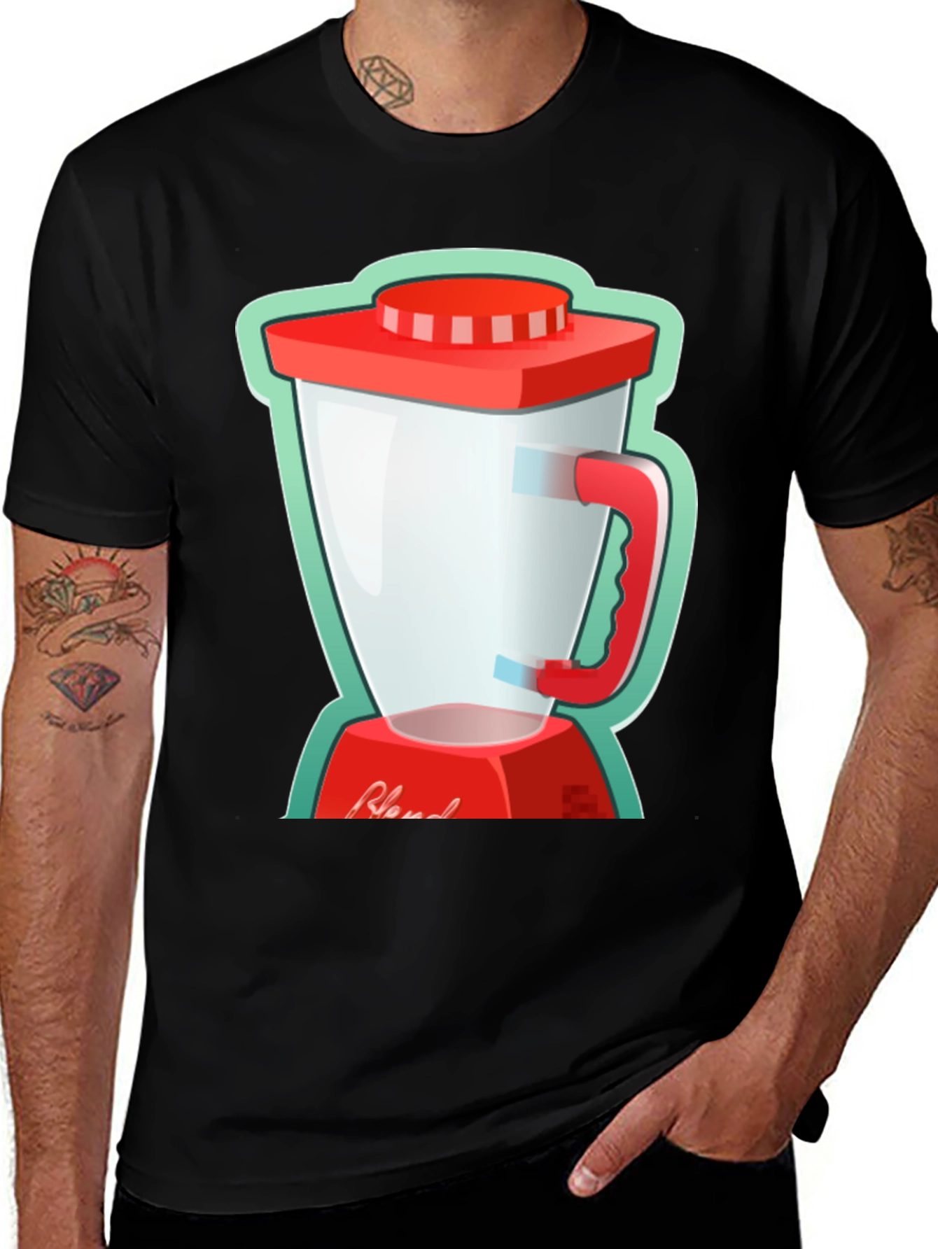 Variant 20 of Blend Graphic Tee - Black Cotton T-Shirt