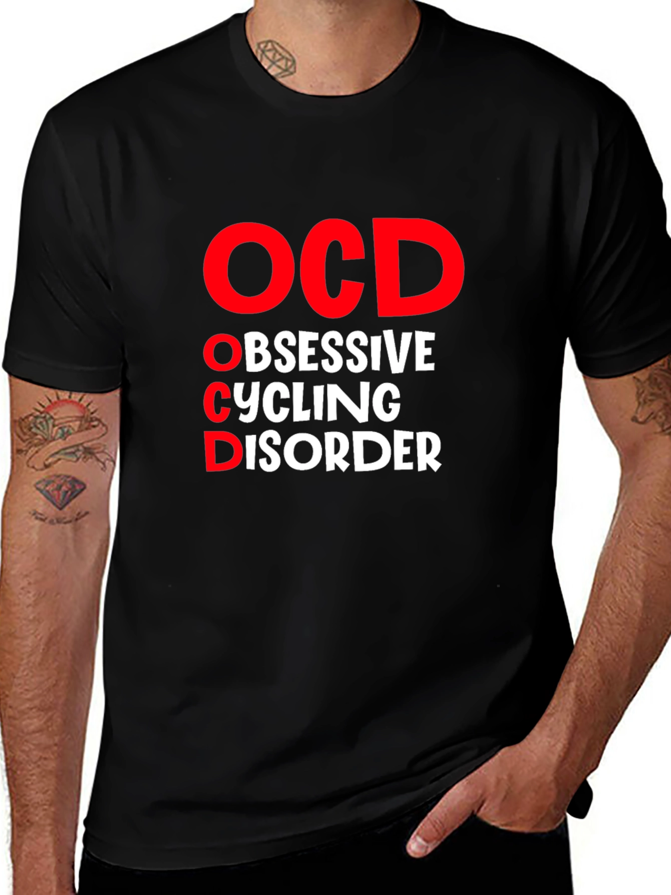 Variant 15 of OCD Obsessive Cycling Disorder Graphic T-Shirt
