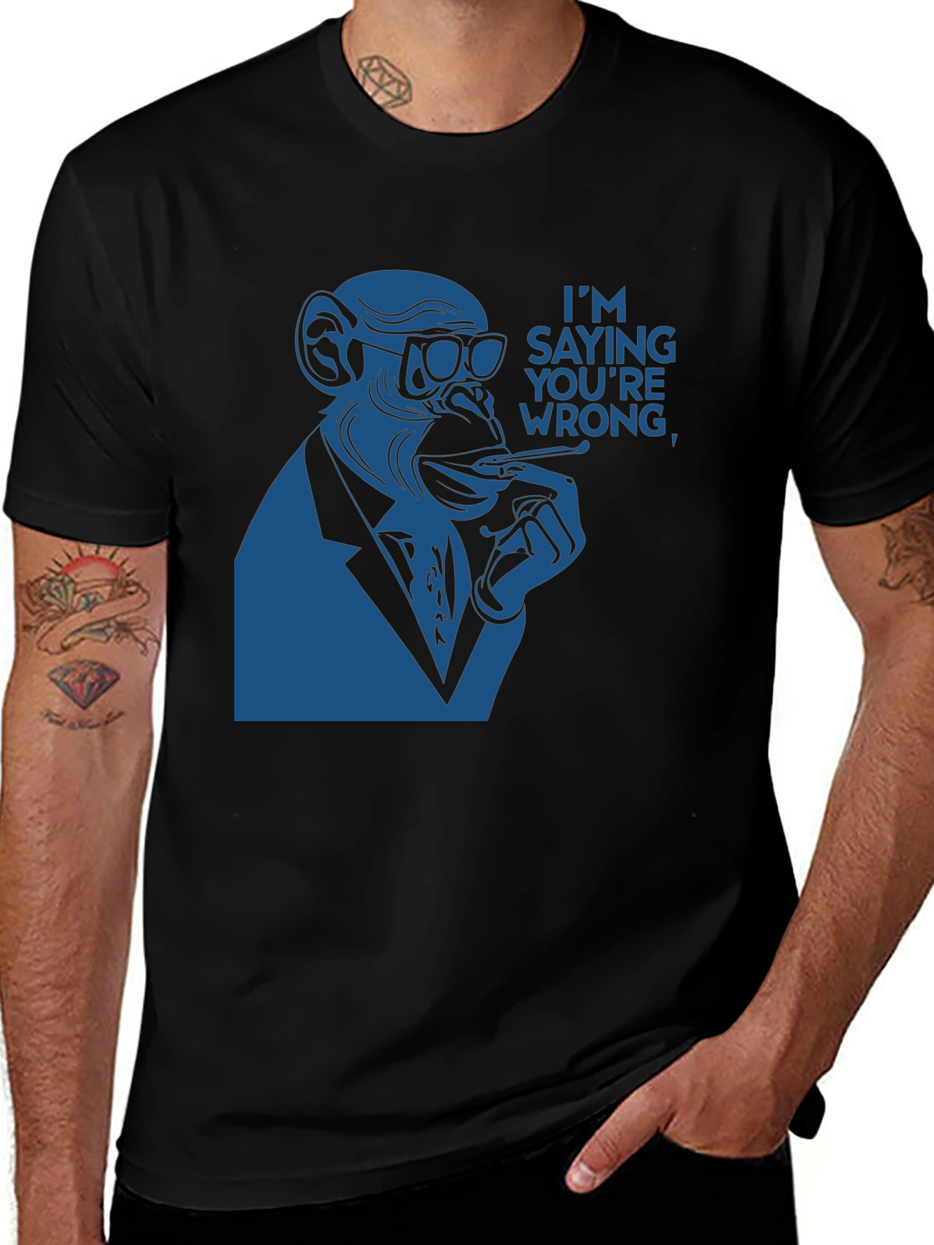 Variant 19 of Sophisticated Monkey Graphic Tee - I'm Saying You're Wrong