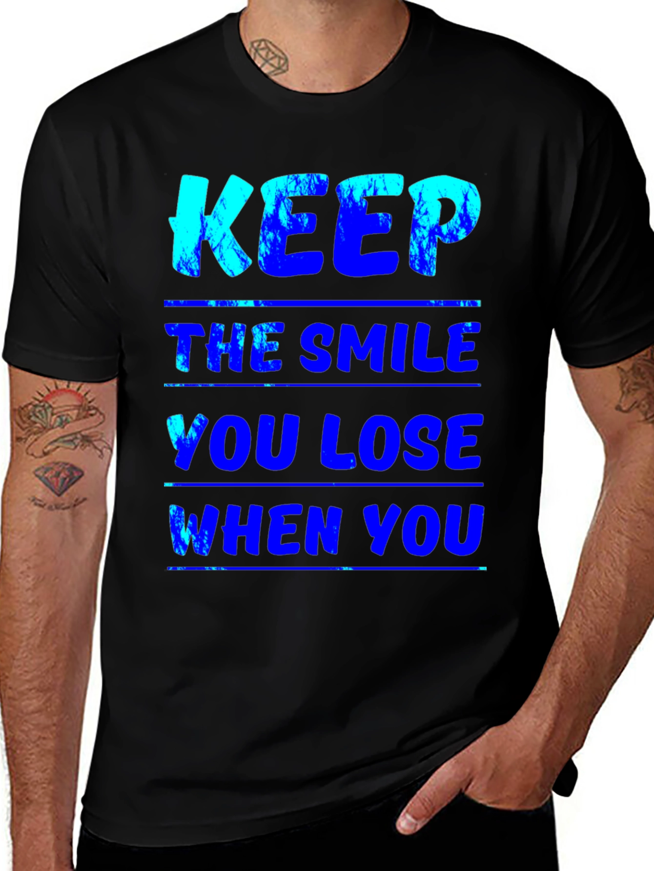 Variant 21 of Keep the Smile Graphic Tee - Casual Wear