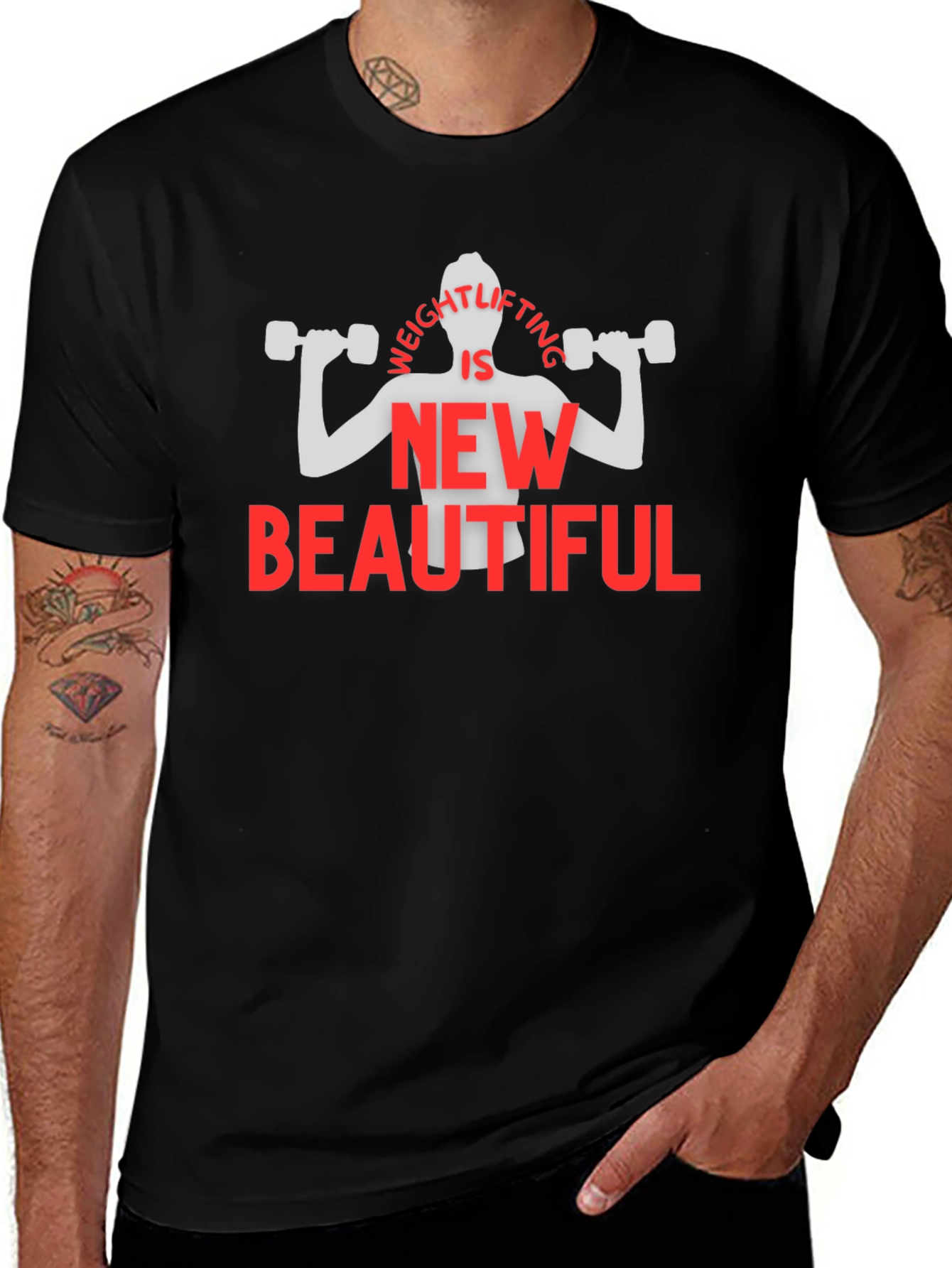 Variant 12 of Weightlifting is New Beautiful Black T-Shirt