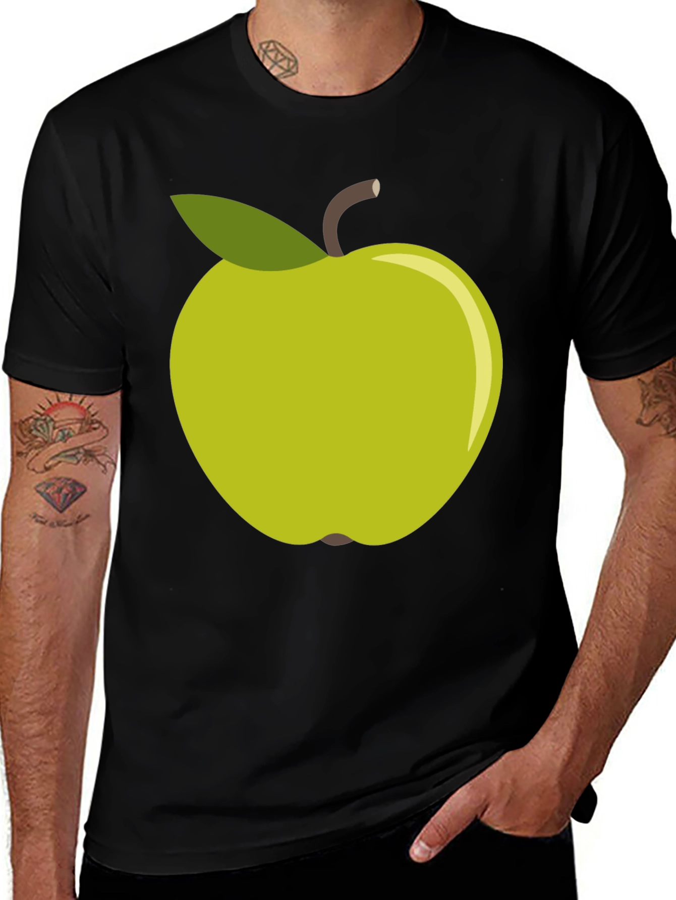 Variant 19 of Green Apple Graphic Tee - Casual Cotton T-Shirt