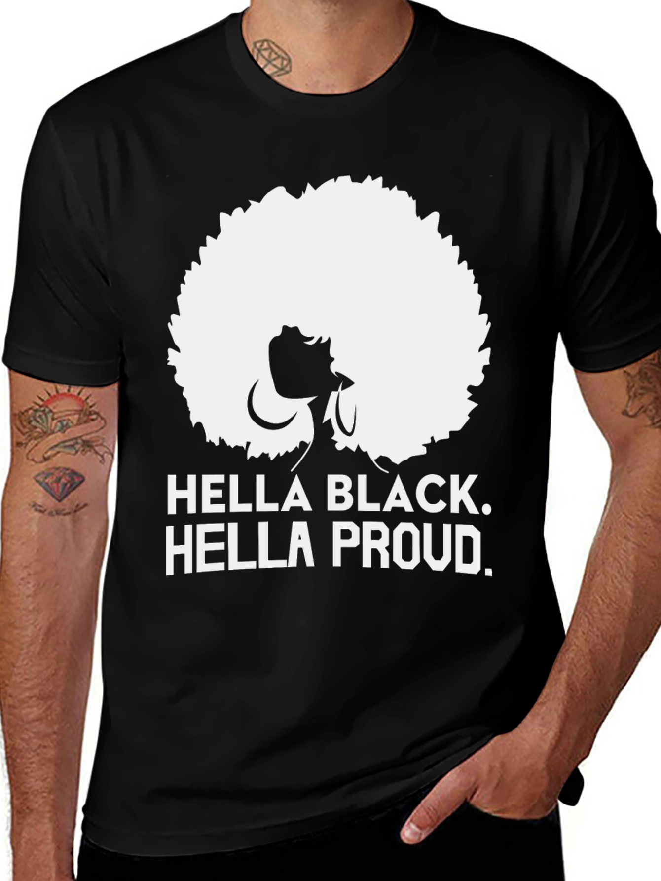 Variant 6 of Hella Black Hella Proud Graphic Tee