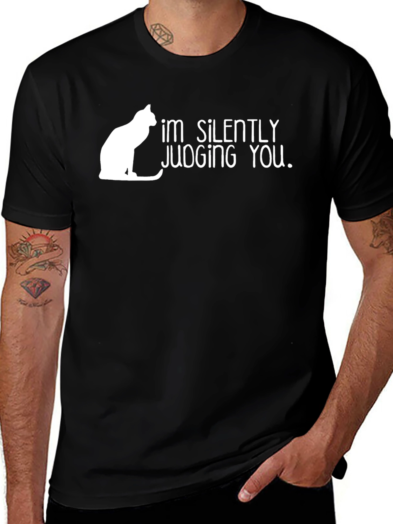 Variant 11 of Im Silently Judging You Cat T-Shirt