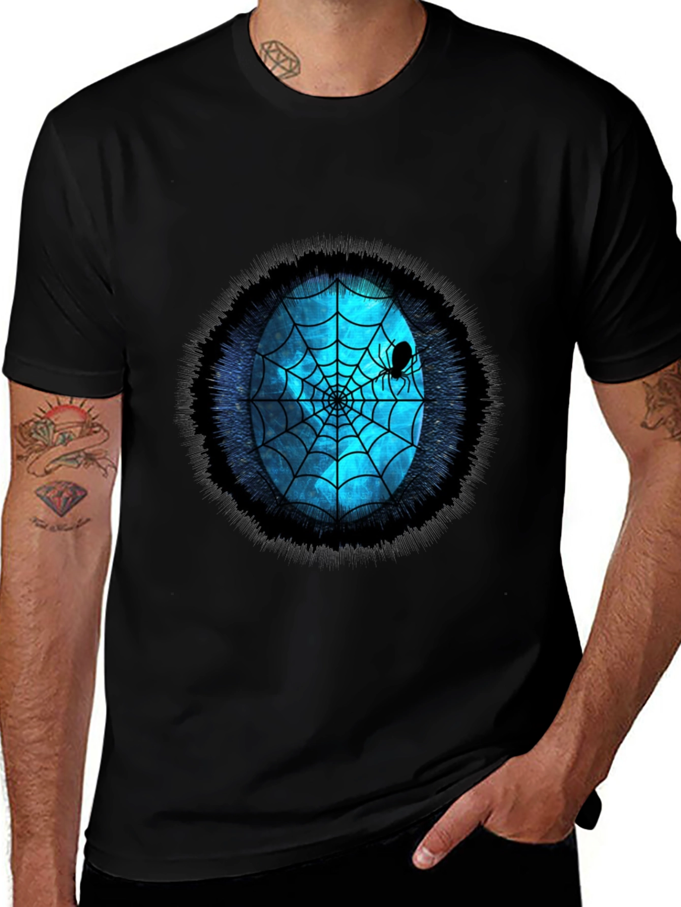 Variant 2 of Spider Web Graphic Tee - Halloween Ready