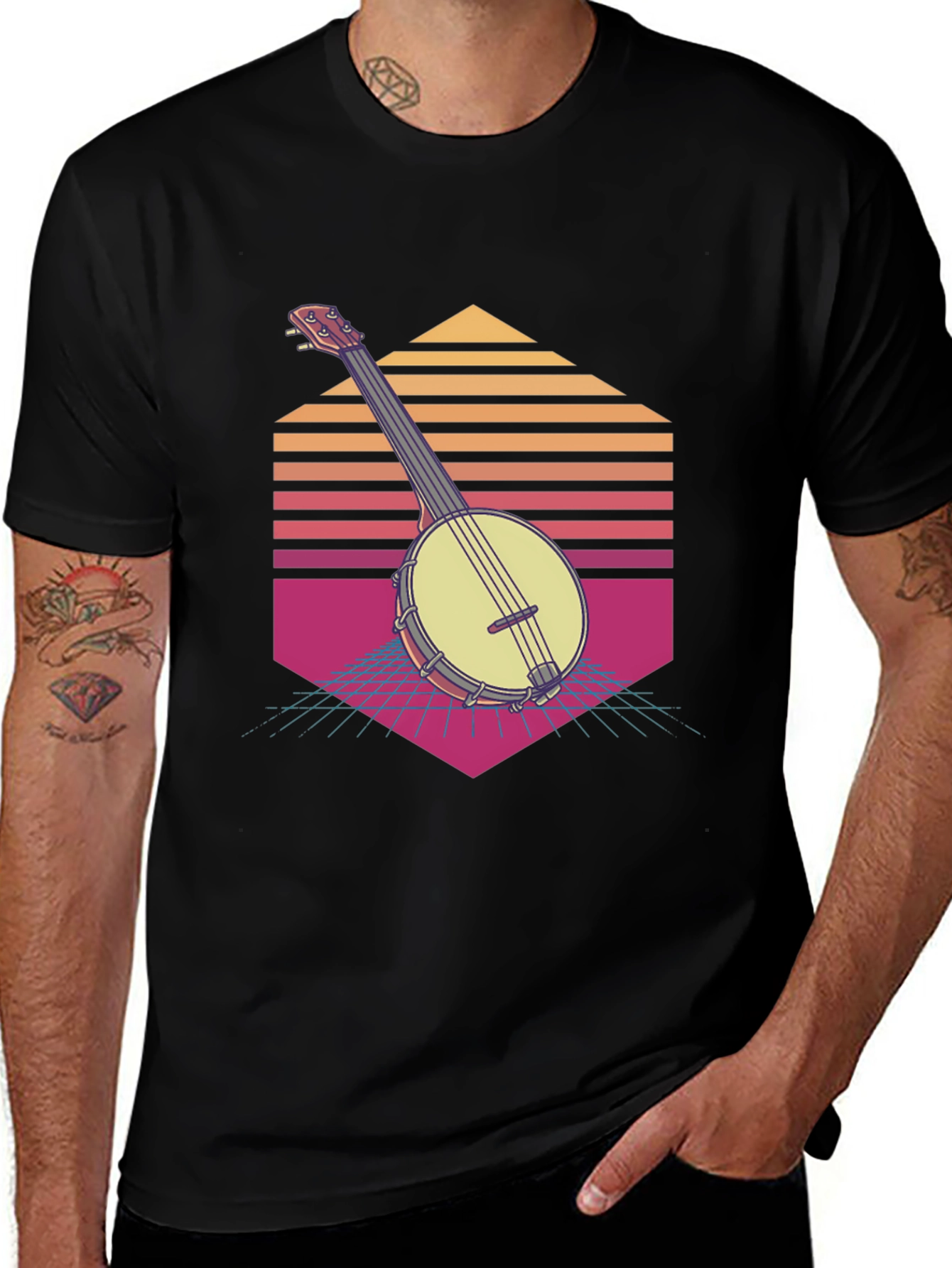 Variant 3 of Retro Banjo Graphic Tee - Classic Country Music Shirt