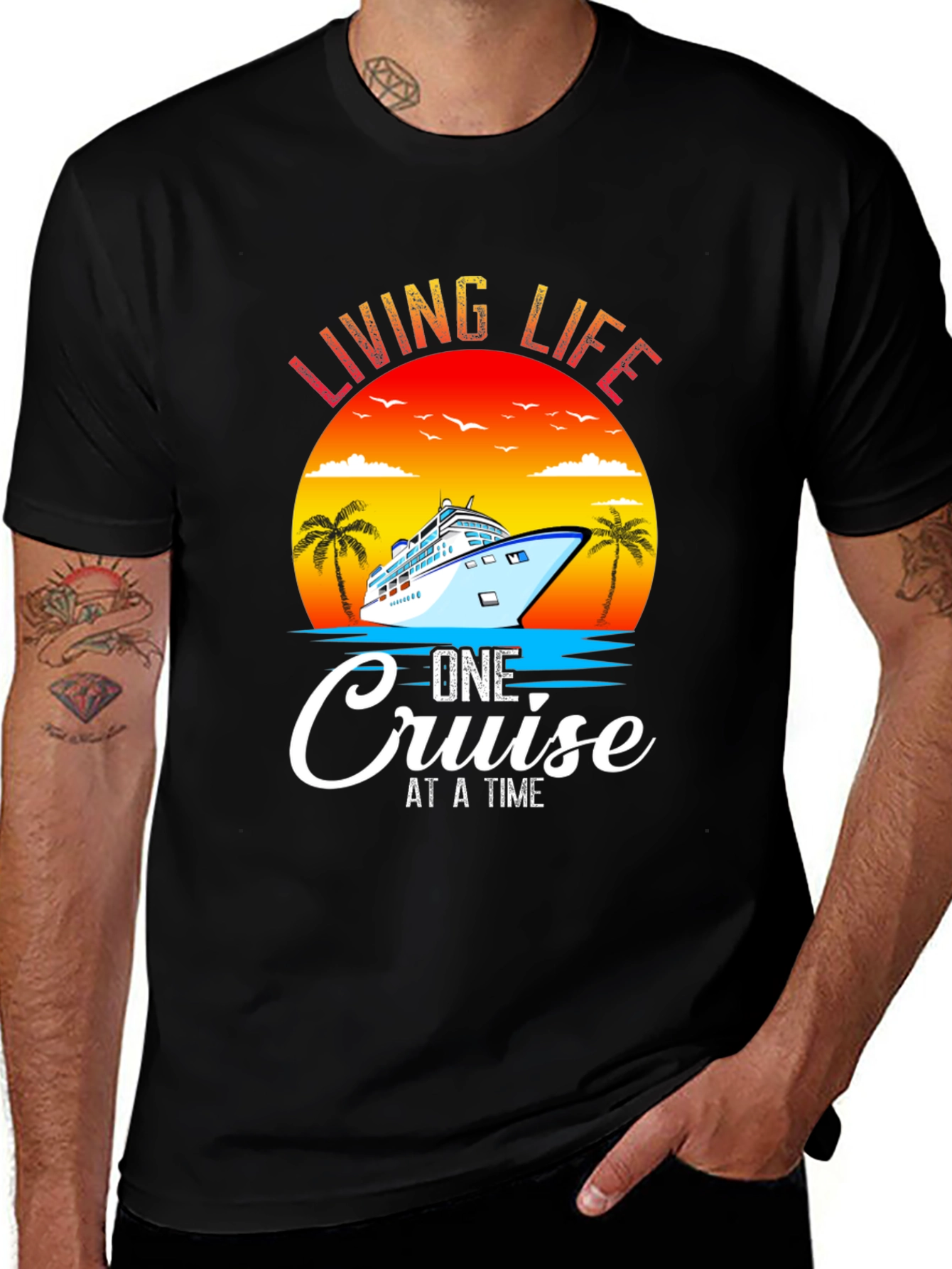 Variant 3 of Living Life One Cruise at a Time T-Shirt