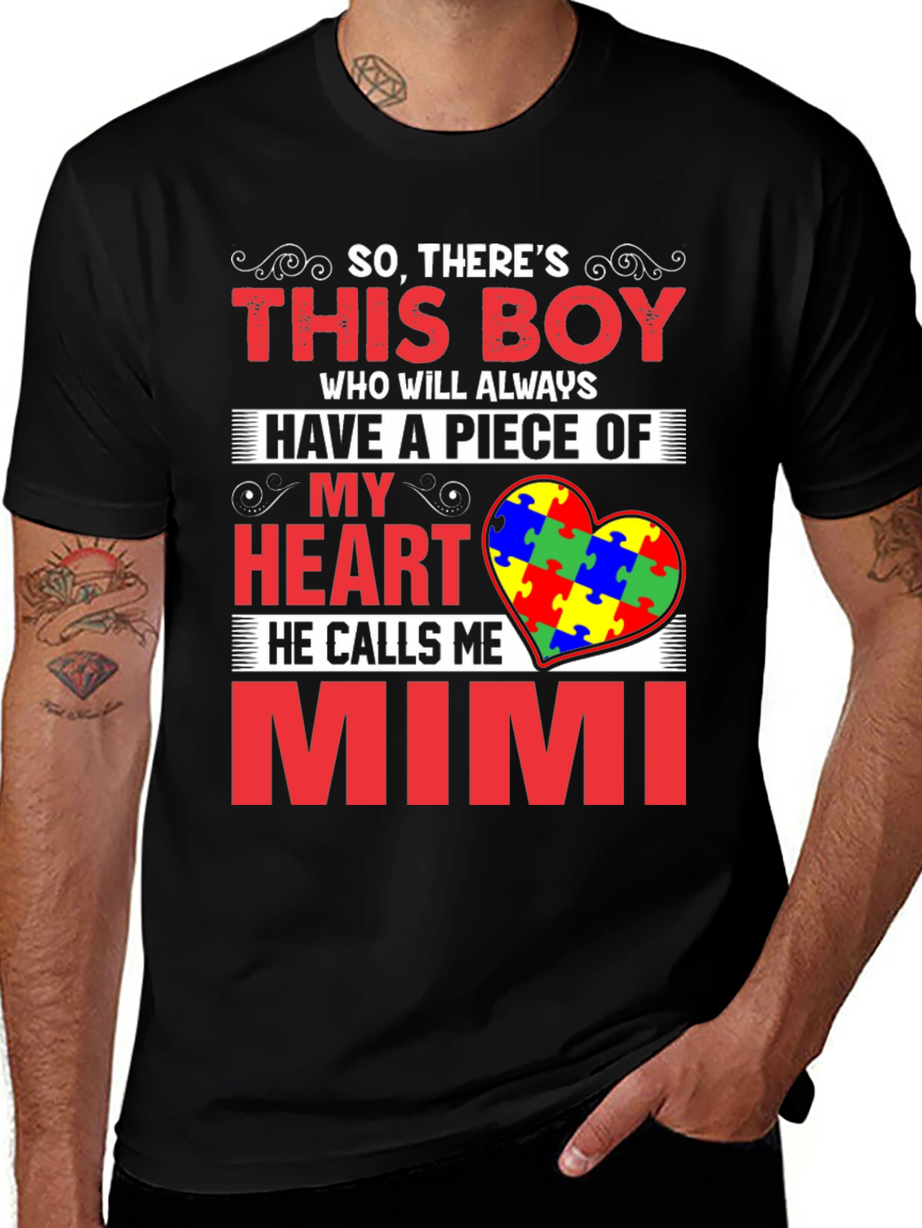 Variant 9 of Autism Awareness Mimi T-Shirt - 'This Boy'