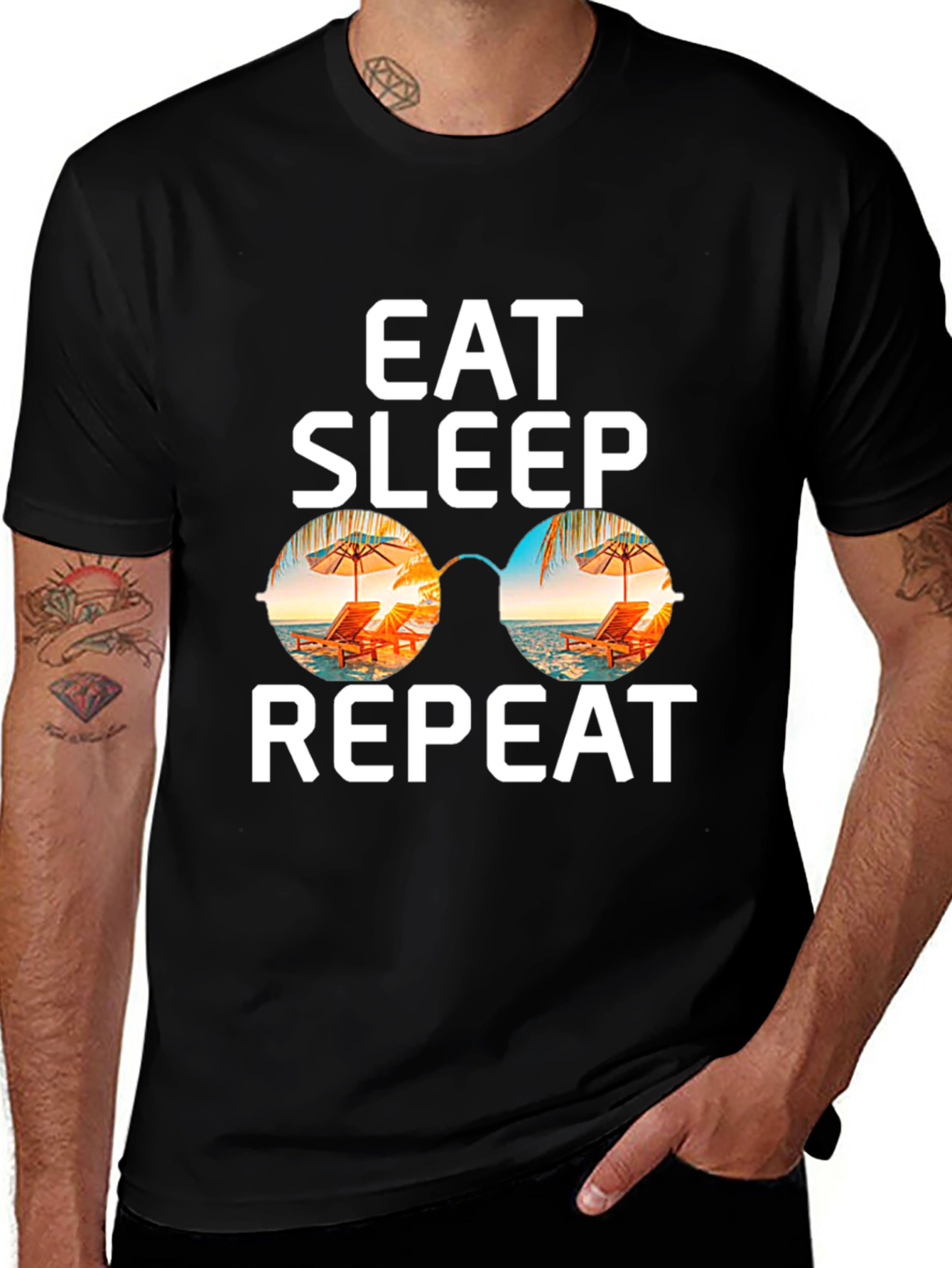 Variant 28 of Eat Sleep Repeat Summer T-Shirt