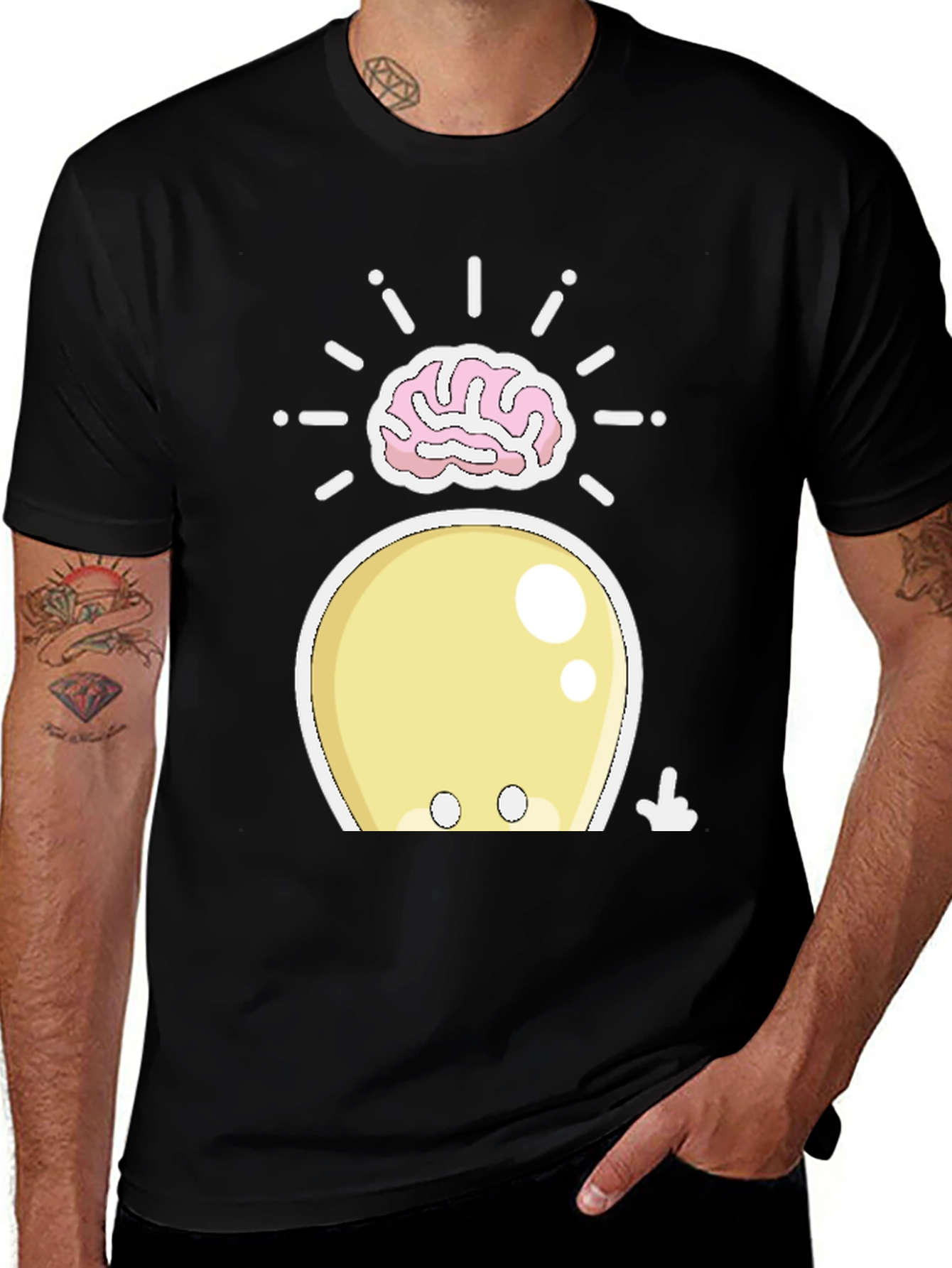 Variant 12 of Funny Brainy Squid Graphic T-Shirt
