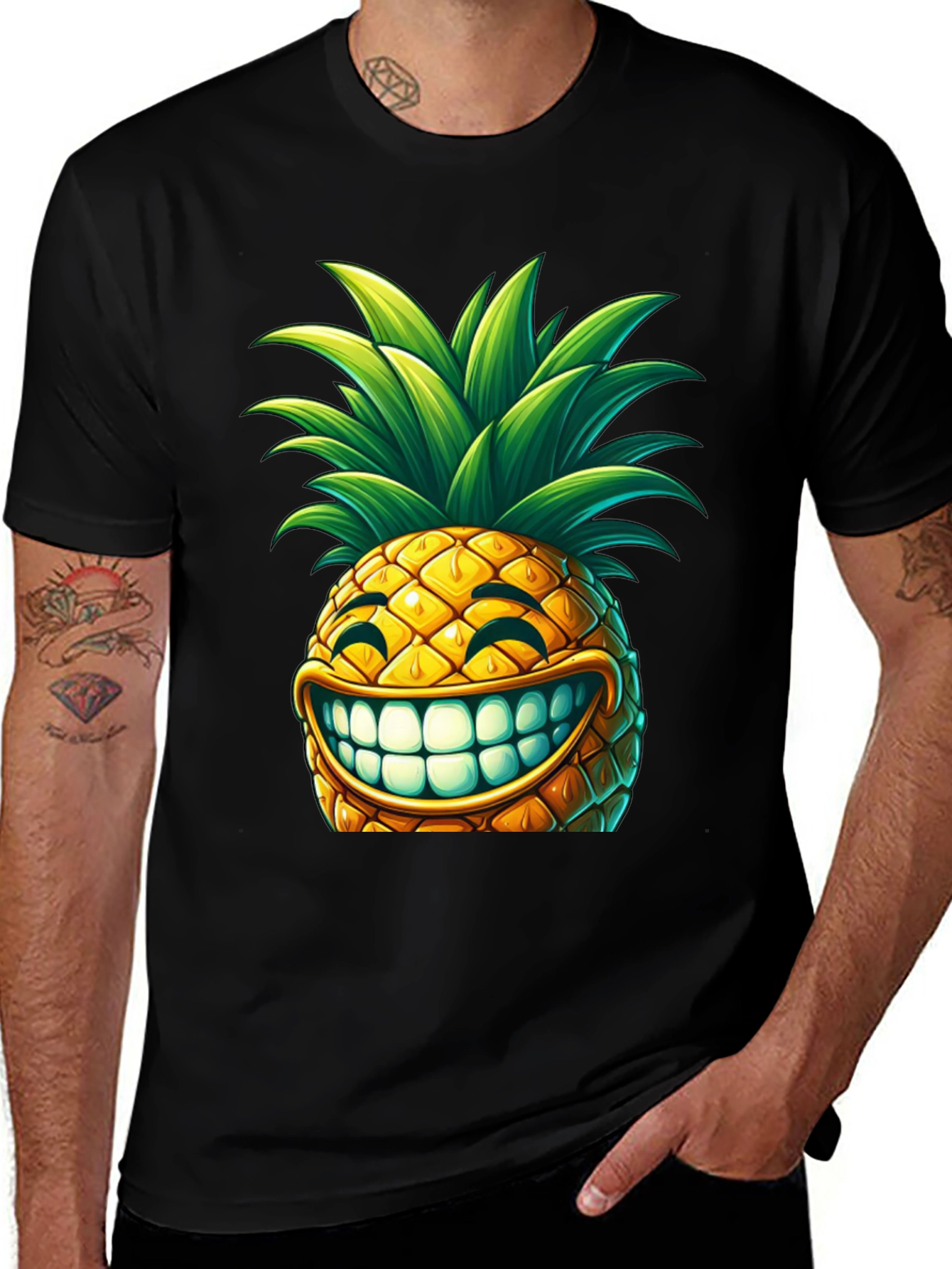 Variant 2 of Funny Pineapple Graphic T-Shirt -  Unique Design