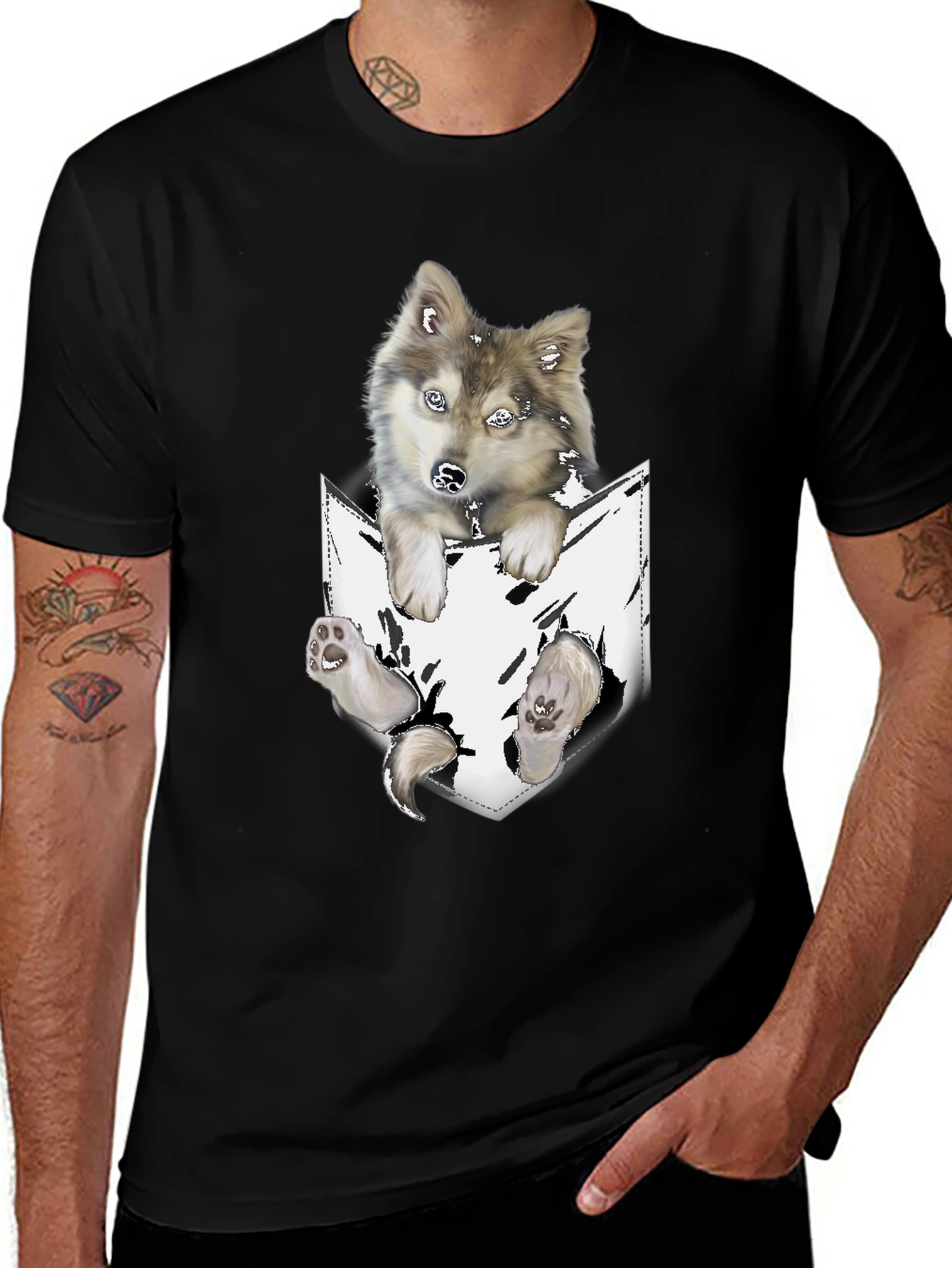 Husky Pocket T-Shirt