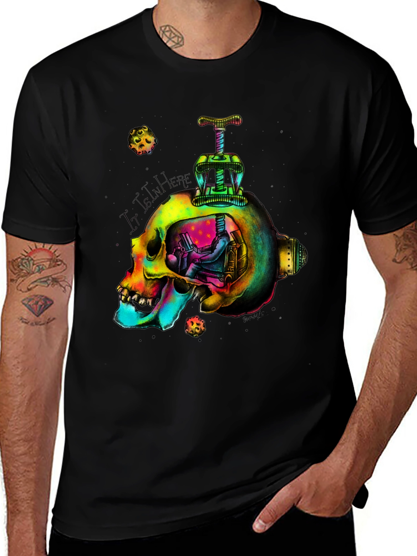 Variant 23 of Psychedelic Skull T-Shirt - Mind Escape
