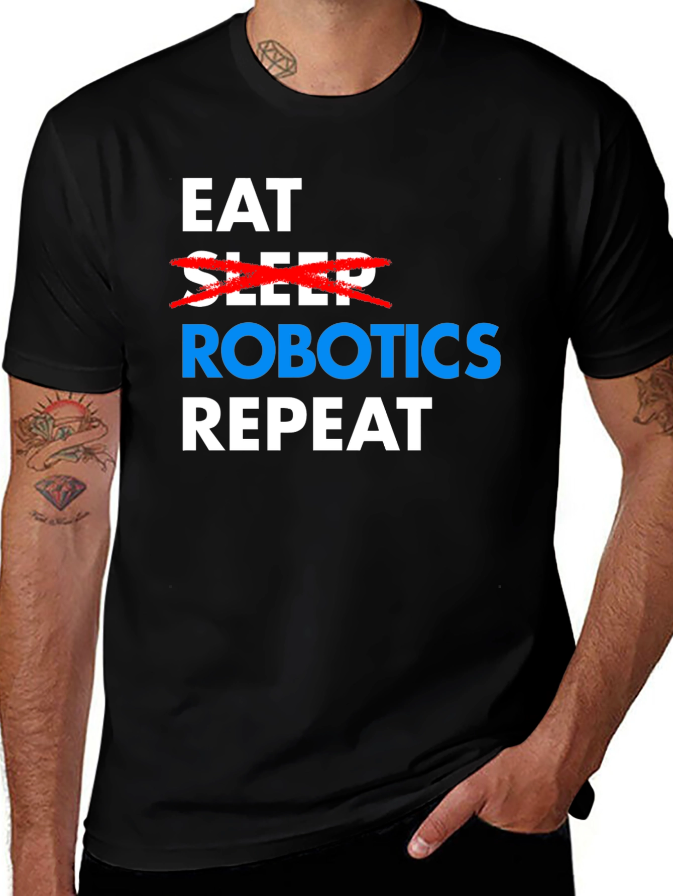 Variant 21 of Eat Robotics Repeat T-Shirt