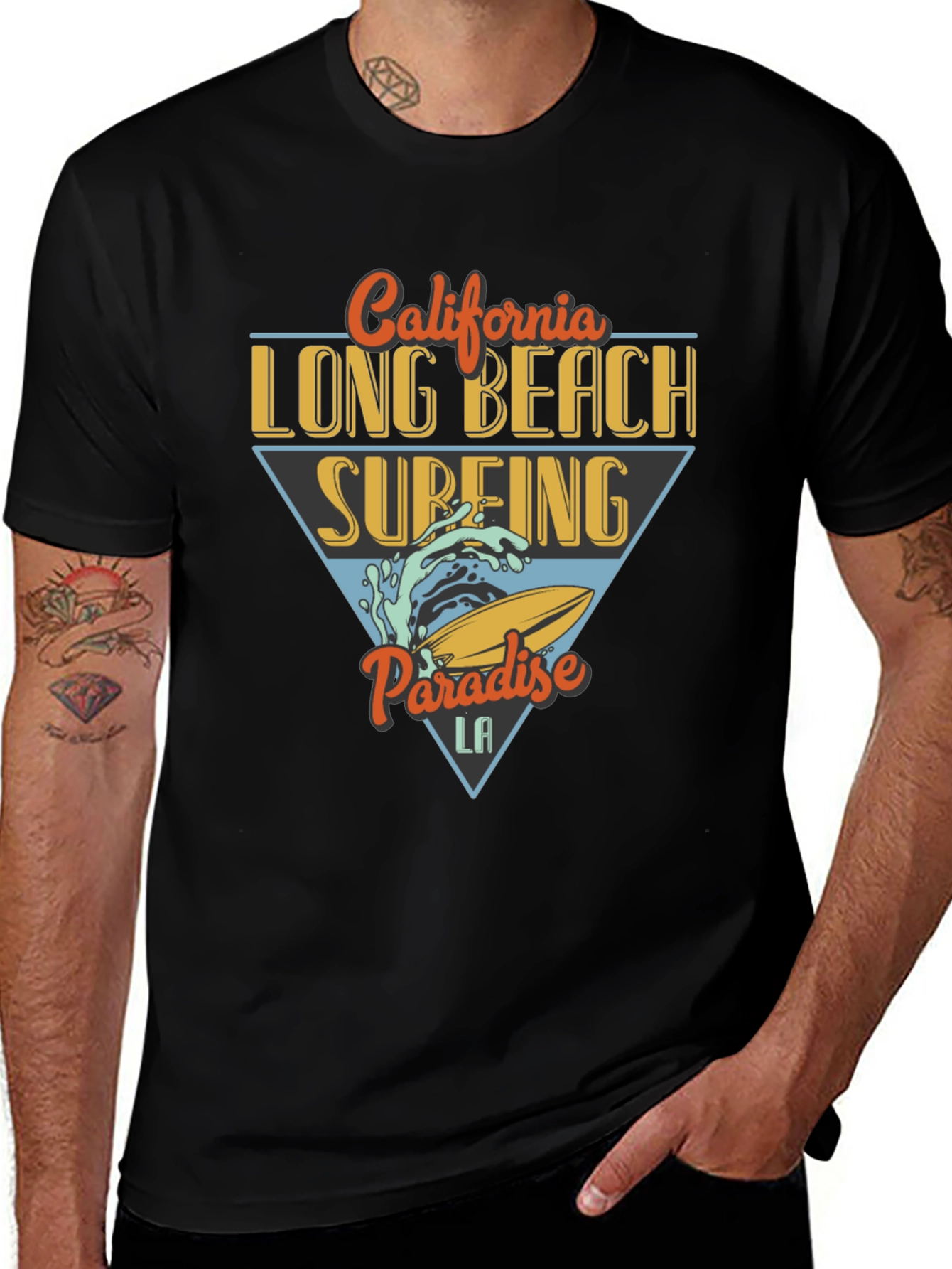 California Long Beach Surfing T-Shirt