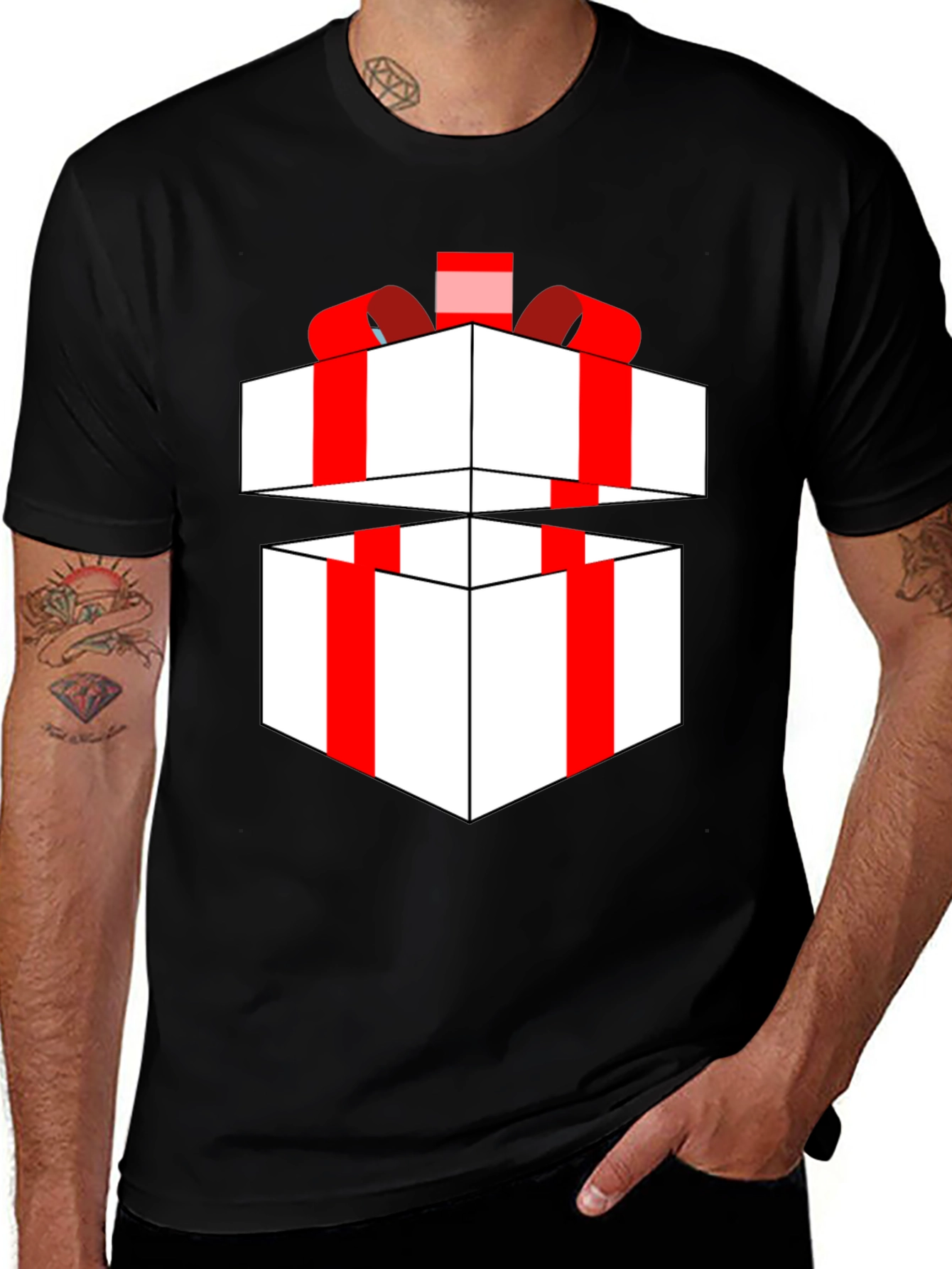 Variant 29 of Festive Gift Box T-Shirt - Holiday Apparel