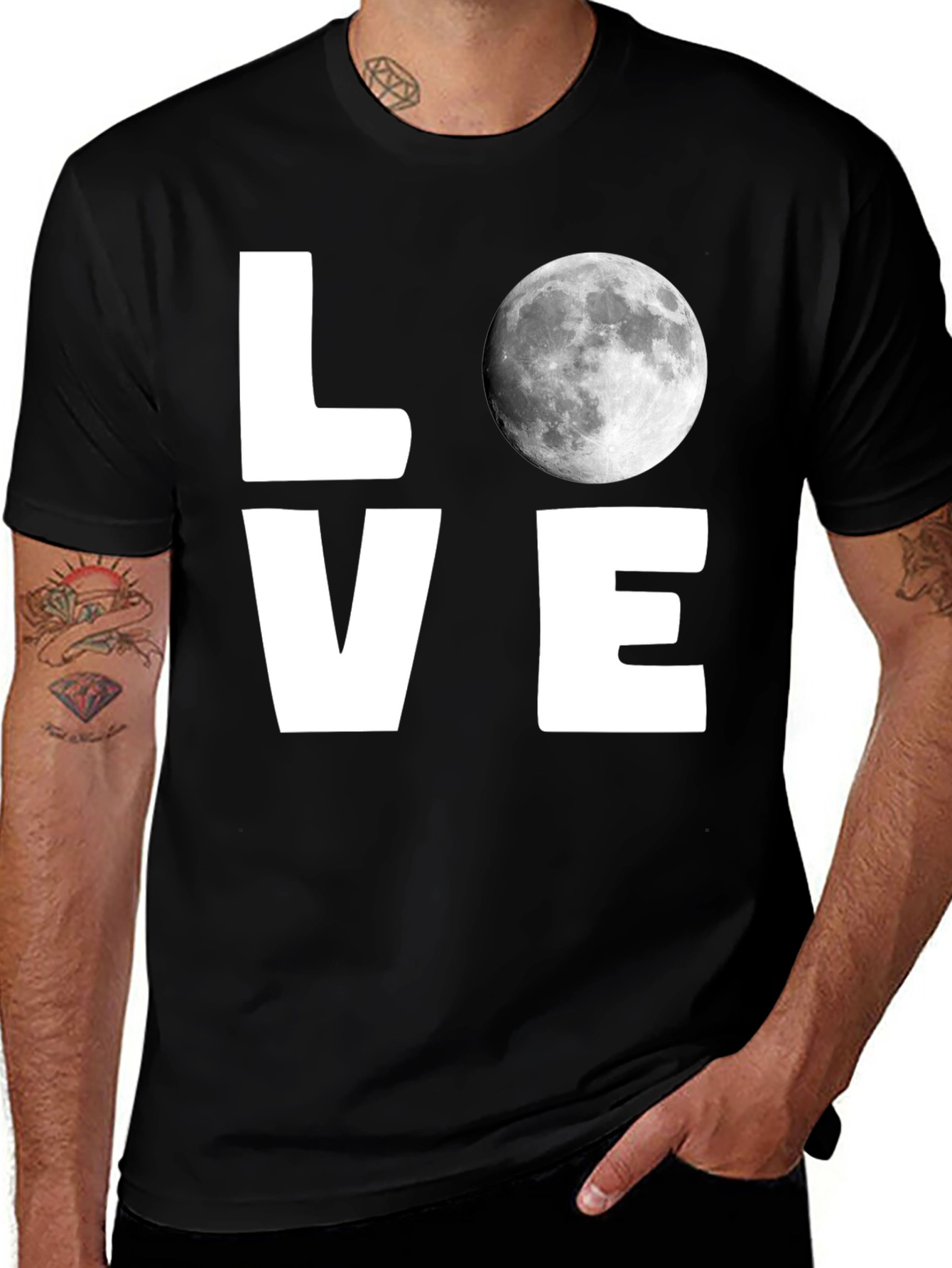 Variant 22 of Love Moon Graphic Tee - Trendy Casual T-Shirt