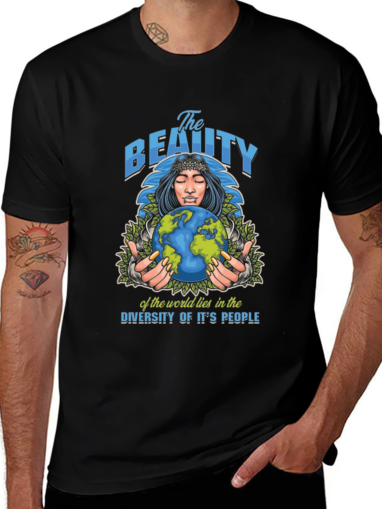 Variant 22 of Diversity Graphic T-Shirt - World Peace Tee