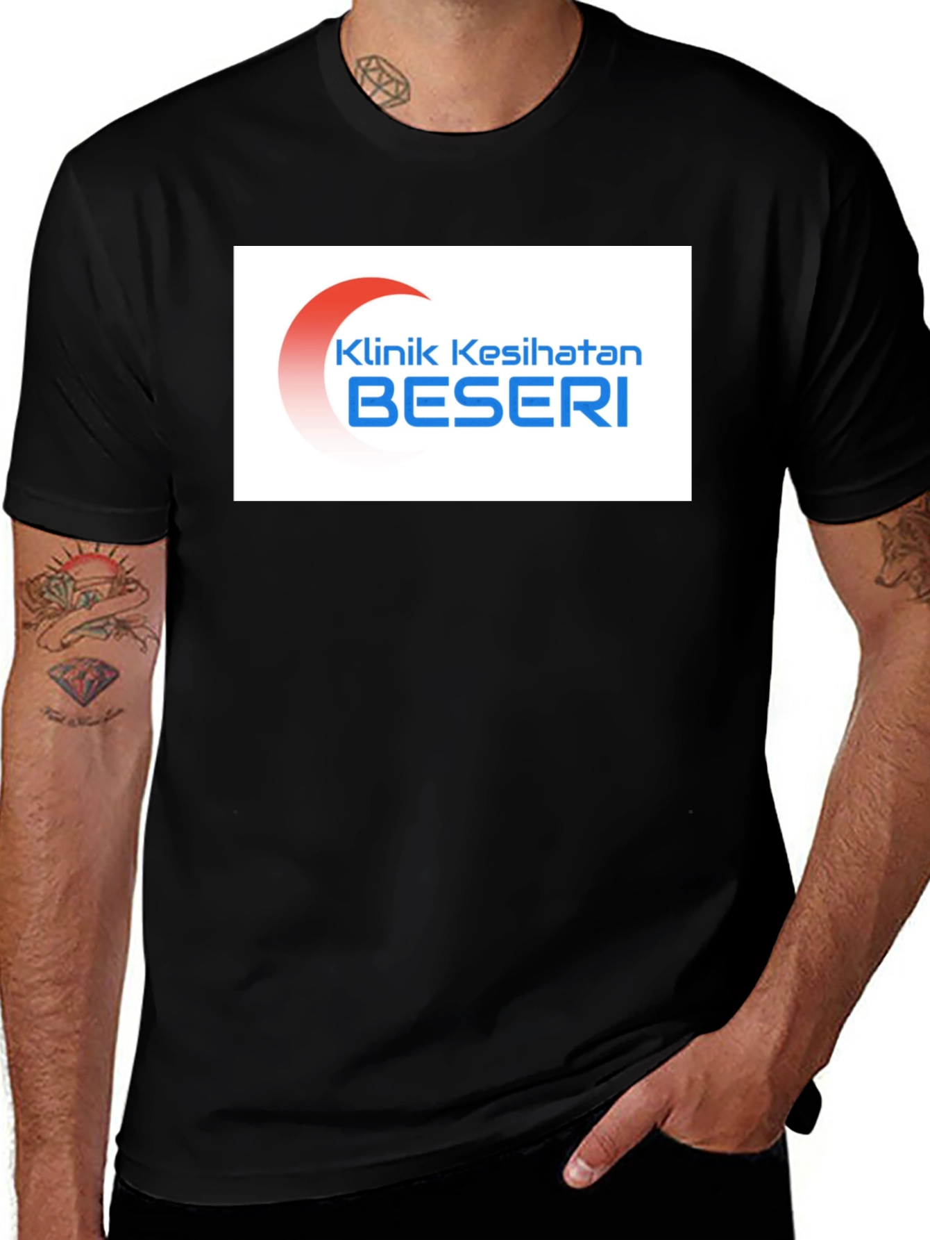 Klinik Kesihatan Beseri T-Shirt - Black Casual Tee