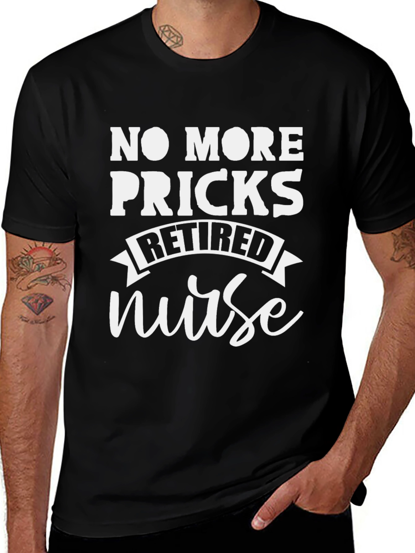 Variant 22 of Funny Retired Nurse T-Shirt - No More Pricks